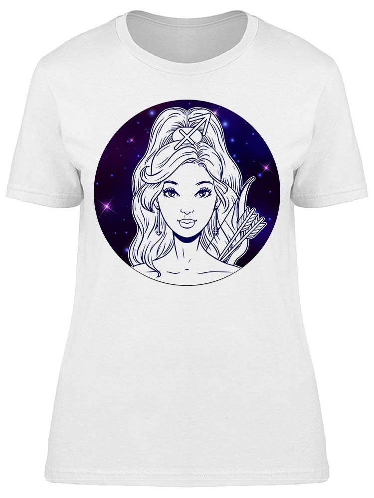 Sagittarius Zodiac Sign T-Shirt for Women - Trendy Astrology Graphic Tee for Casual Wear, Birthday Gifts & Zodiac Lovers
