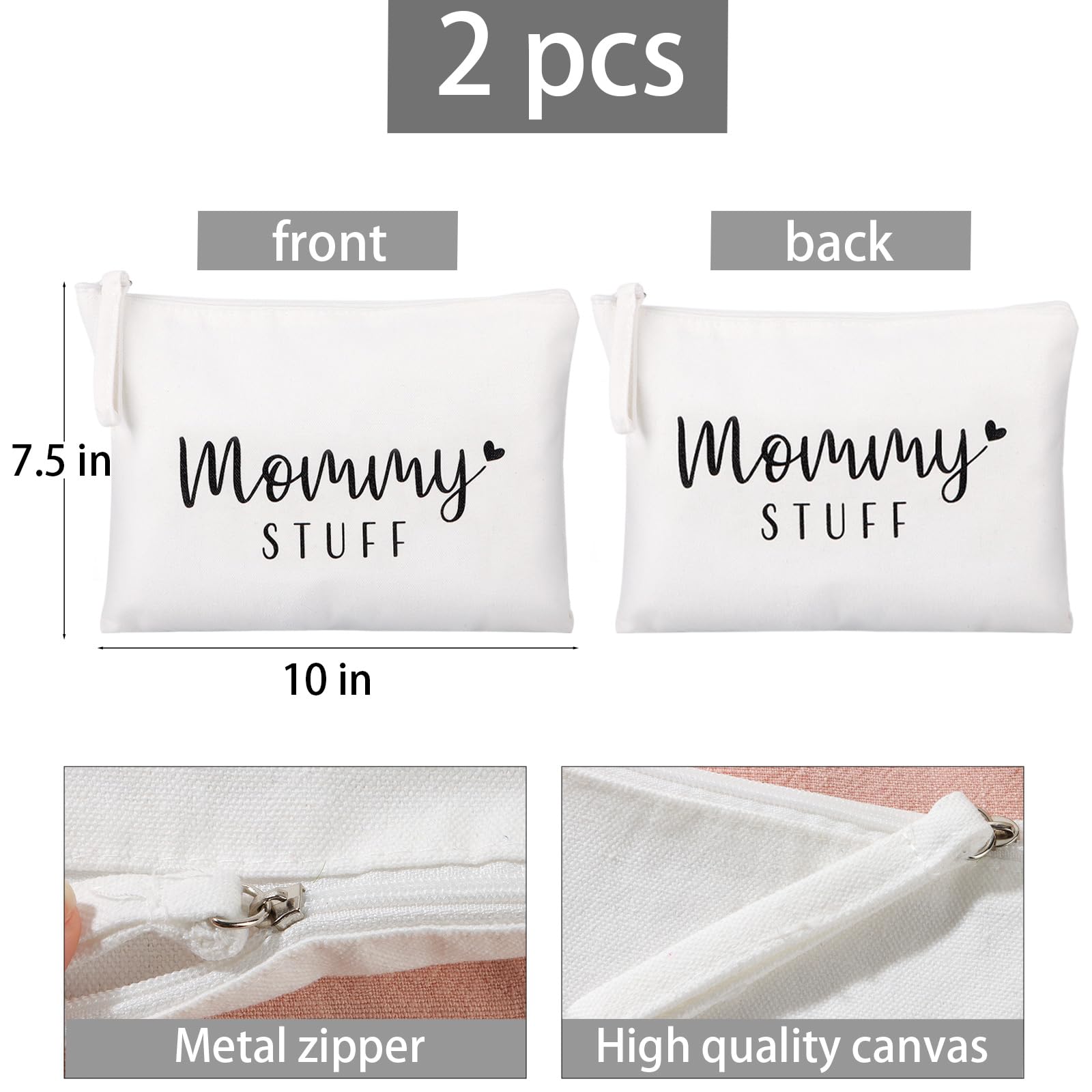DDLP New Mom Gift Set - Premium Canvas Mommy and Baby Pouch | Thoughtful Pregnancy & Baby Shower Present for Expecting Mothers | Perfect for Hospital Visits, Diaper Storage & On-the-Go Parenting