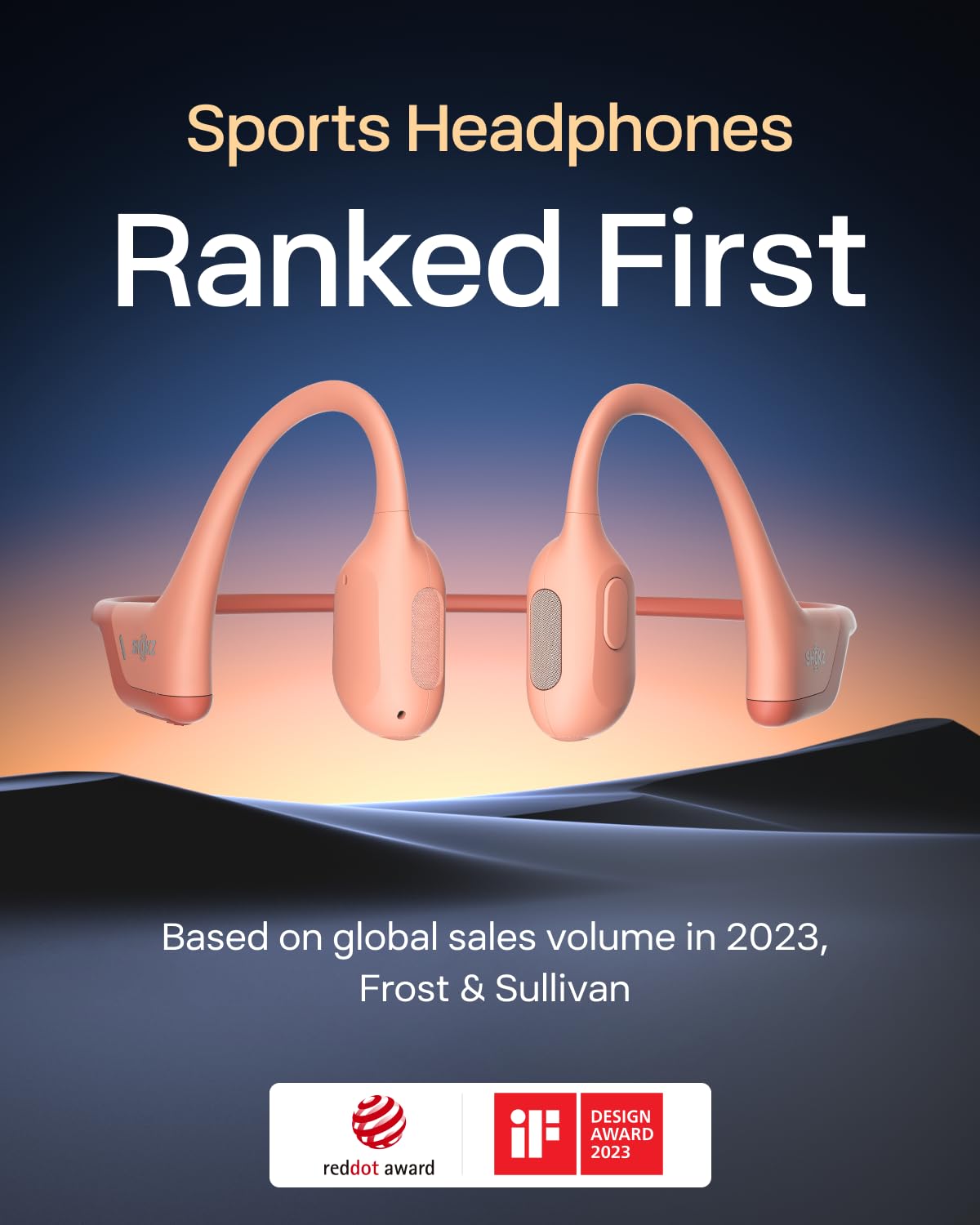 SHOKZ OpenRun Pro Open-Ear Bluetooth Bone Conduction Headphones - Wireless Sport Earphones with Premium Deep Bass, Sweat Resistant & Built-in Mic - Ideal for Running, Workouts, Cycling & Outdoor Activities (Includes Hair Band)