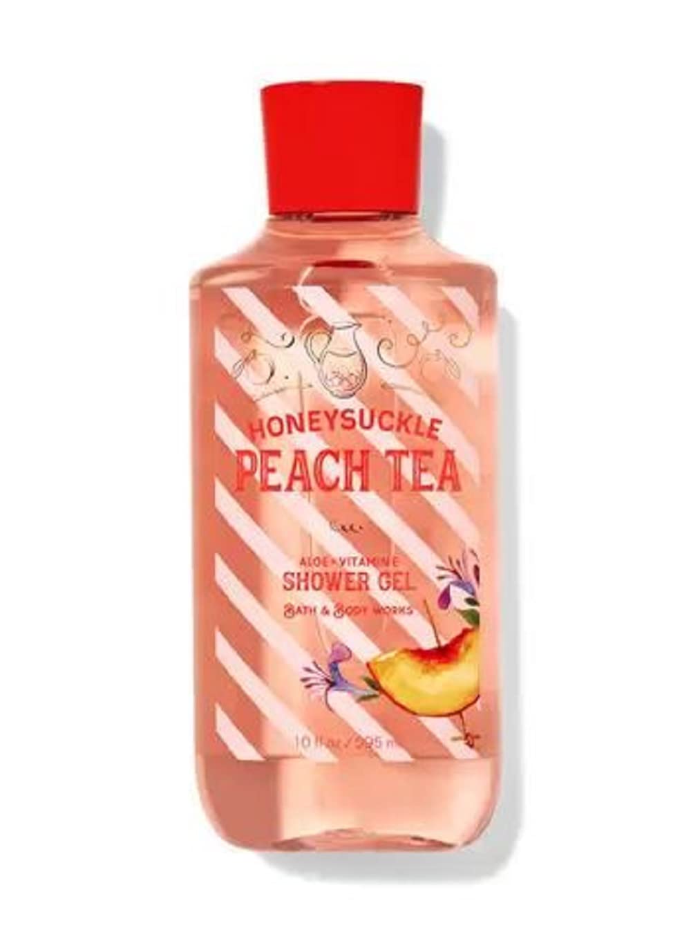 Bath and Body Works Honeysuckle Peach Tea Shower Gel - 10 oz Moisturizing Body Wash for Soft Skin | Refreshing Bath & Shower Experience for Women & Men