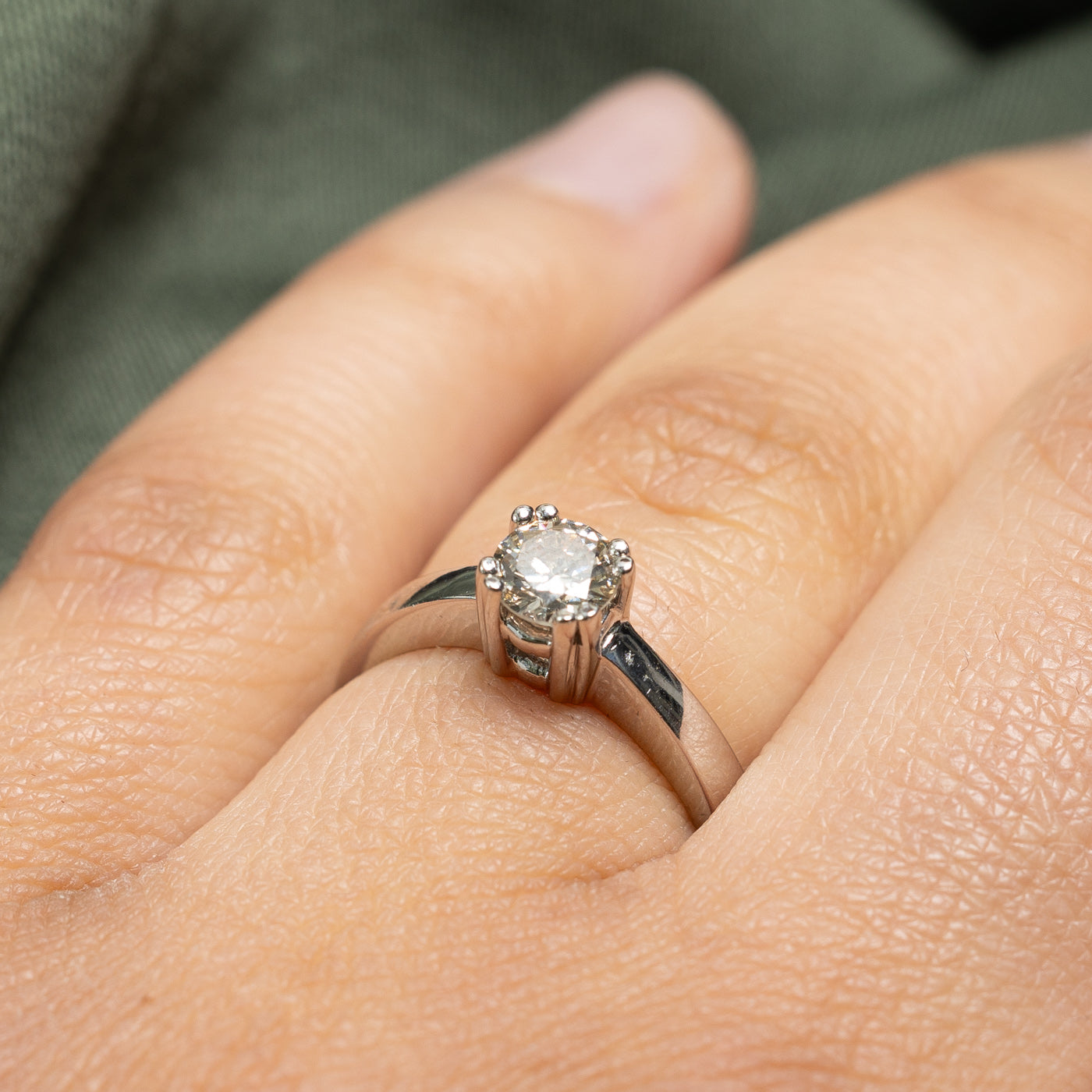 0.54ct Solitaire Diamond Engagement Ring for Women - Size 6.25 | Classic Round Cut Wedding Band | Perfect for Proposals, Anniversaries & Special Occasions