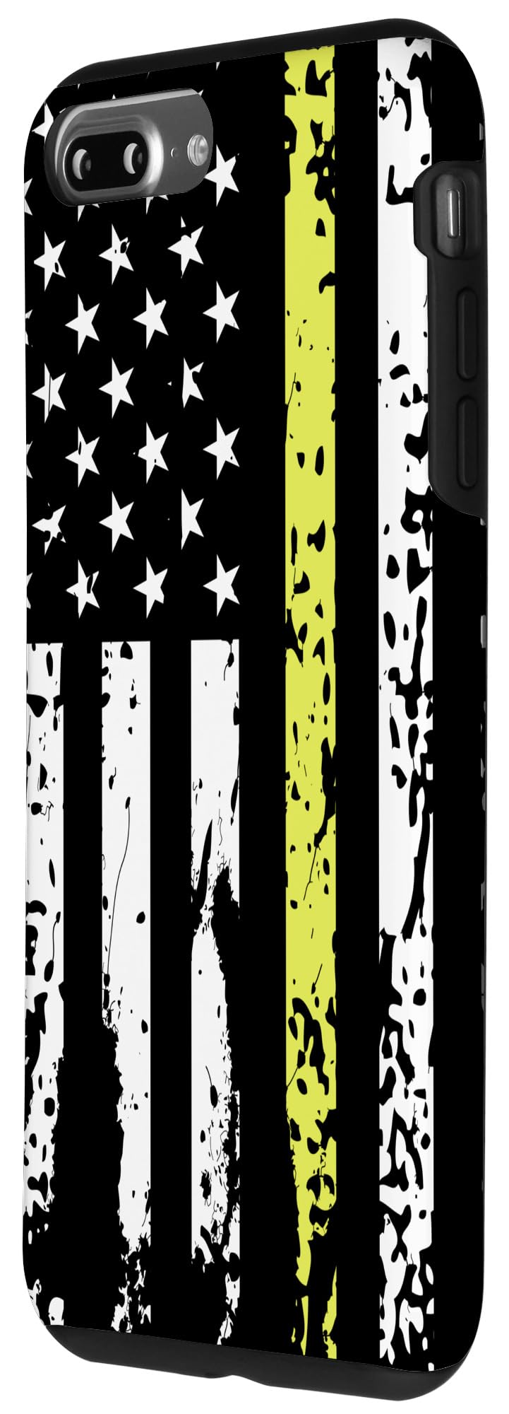 iPhone 7 Plus/8 Plus Thin Yellow Line Phone Case - Premium 911 Dispatcher Gift for Emergency Responders | Perfect for Police, Firefighters & EMTs