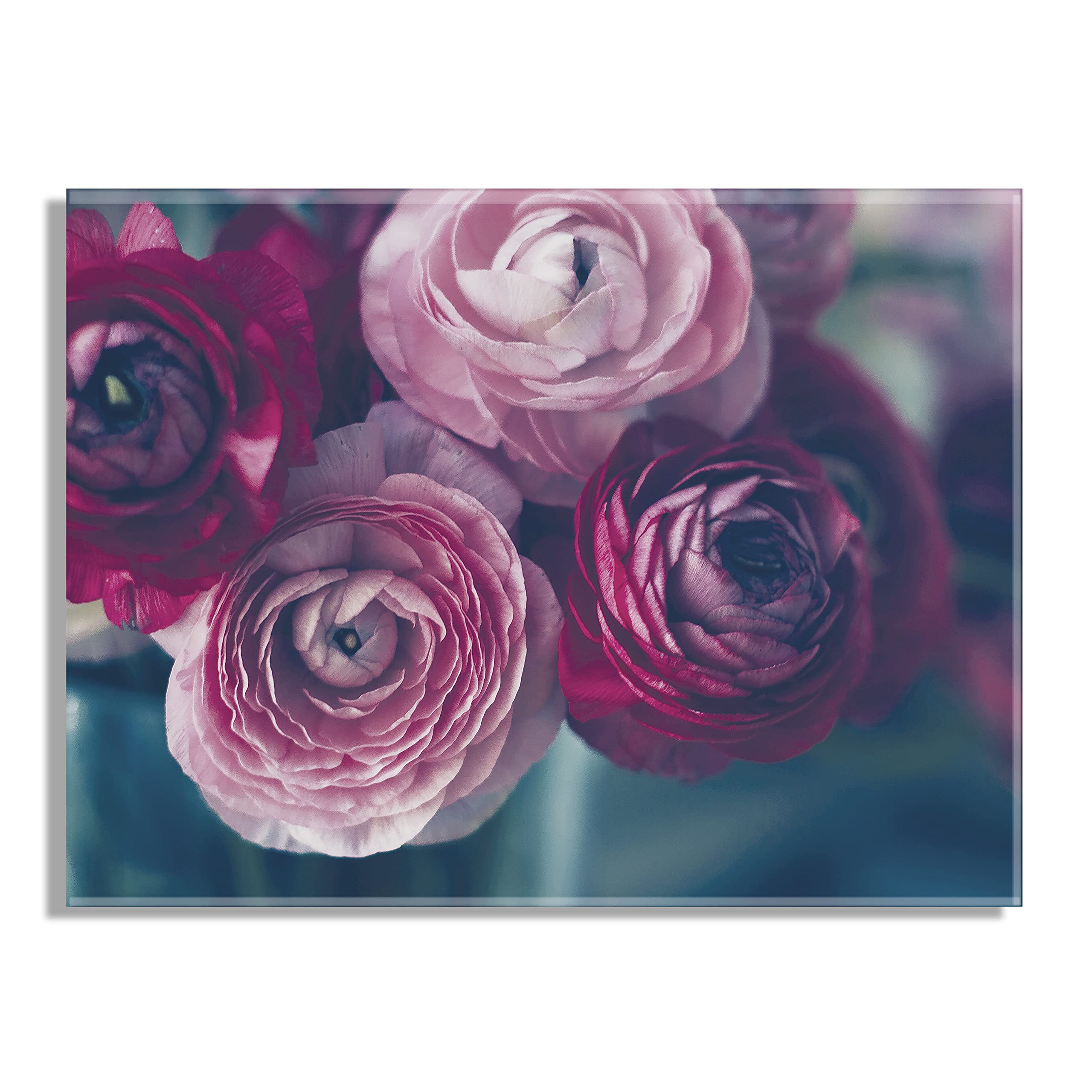 Kate and Laurel Yours Truly Floating Acrylic Floral Wall Art by Kristy Campbell - 23x31 Inch Modern Framed Floral Print for Living Room, Bedroom & Office Decor