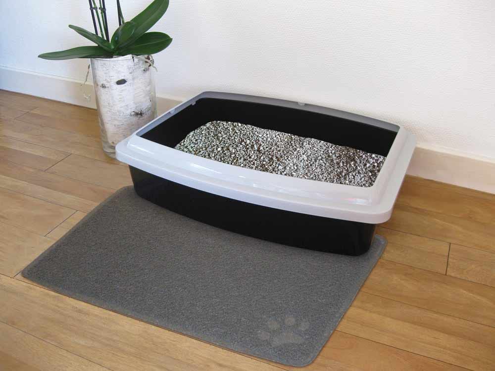 Non-Slip Square Cat Litter Mat - Absorbent & Easy Clean Pet Floor Mat for Litter Box Area - Perfect for Hardwood Floors & Multi-Cat Homes