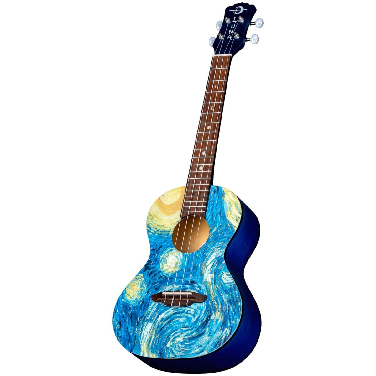 Starry Night Tenor Ukulele 4-String with Gig Bag - Luna Guitars UKE STR T - Perfect for Beginners, Travel & Beach Performances