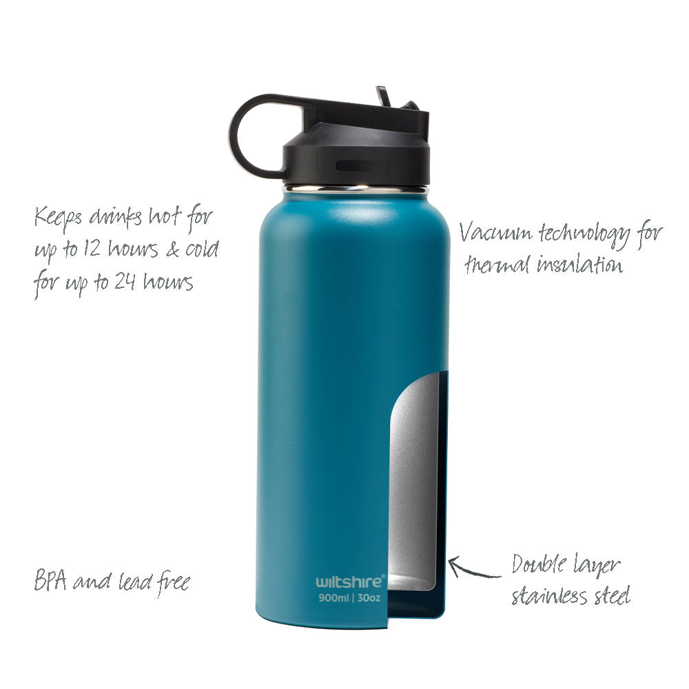 Insulated Stainless Steel Water Bottle 500ml/17oz - Leakproof & BPA-Free for Gym, Hiking, Travel & Everyday Use