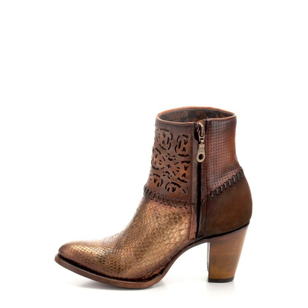 Women's Cuadra Cooper Western Cowgirl Python Ankle Boots - Stylish & Comfortable Cowboy Boots for Country Dancing, Rodeo & Fashion Outfits