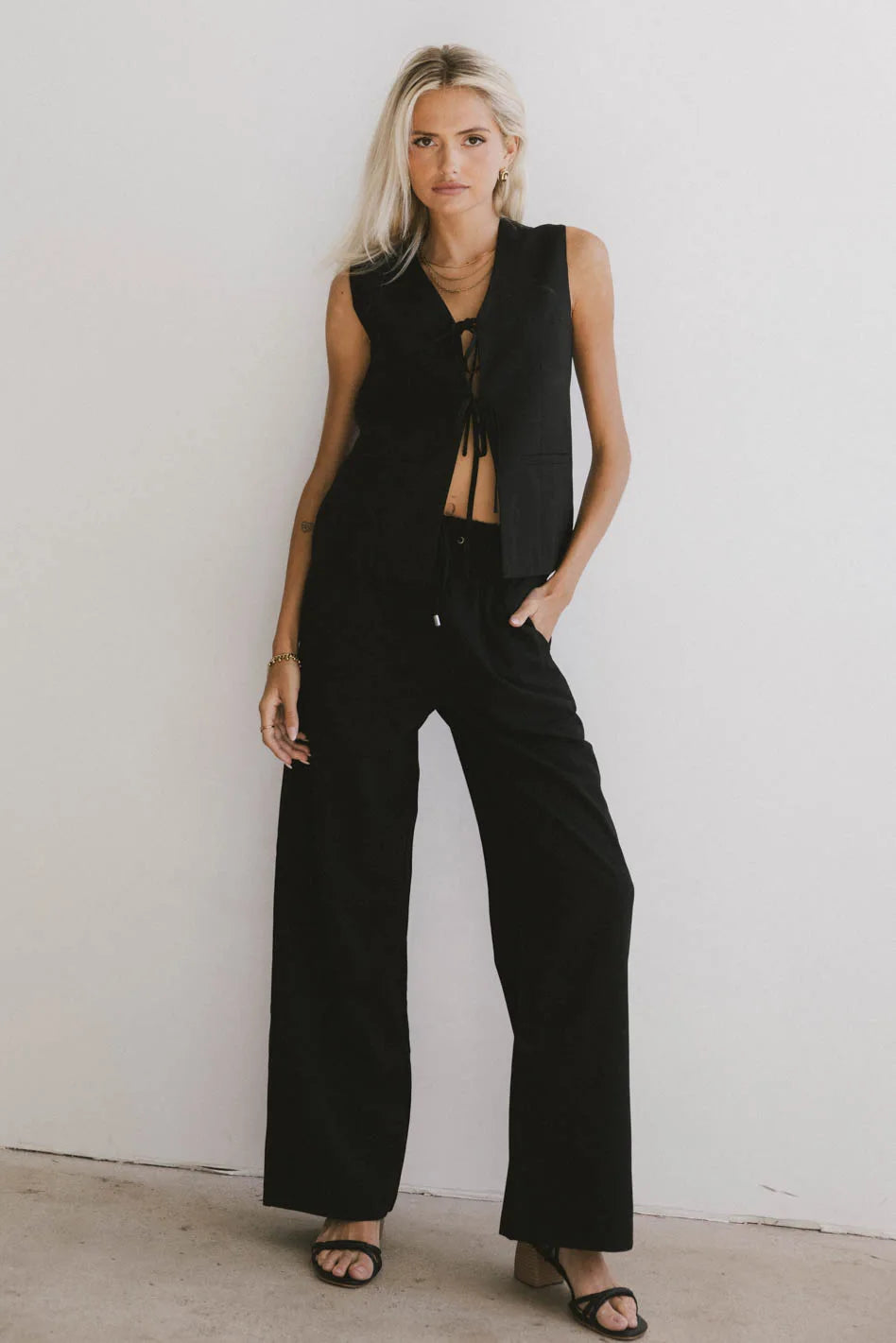 Eslyn Black Baggy Pants for Women - Comfortable Loose Fit Casual Trousers | Perfect for Streetwear, Lounge & Everyday Wear