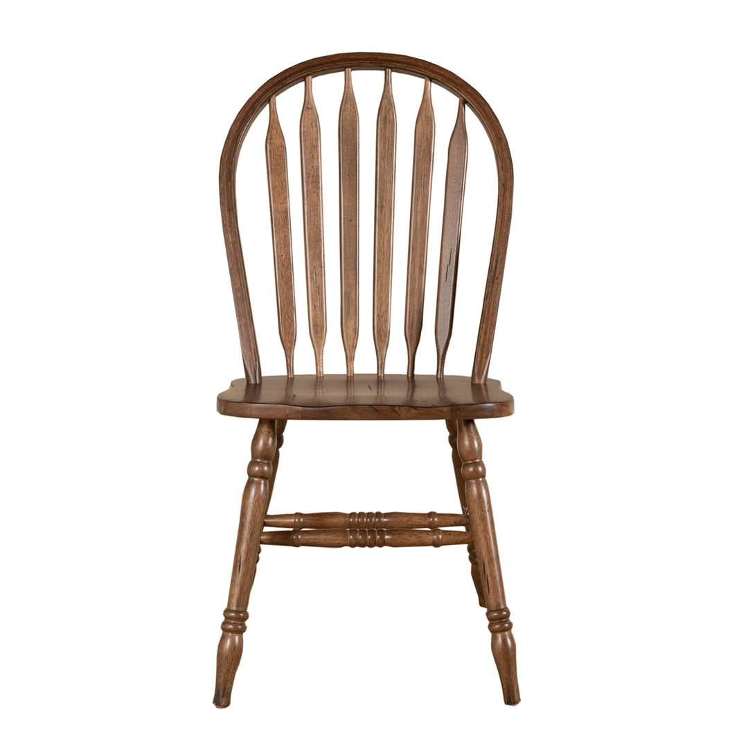 Carolina Crossing Windsor Side Chair in Honey Finish - Perfect for Dining Rooms, Kitchens, and Home Offices