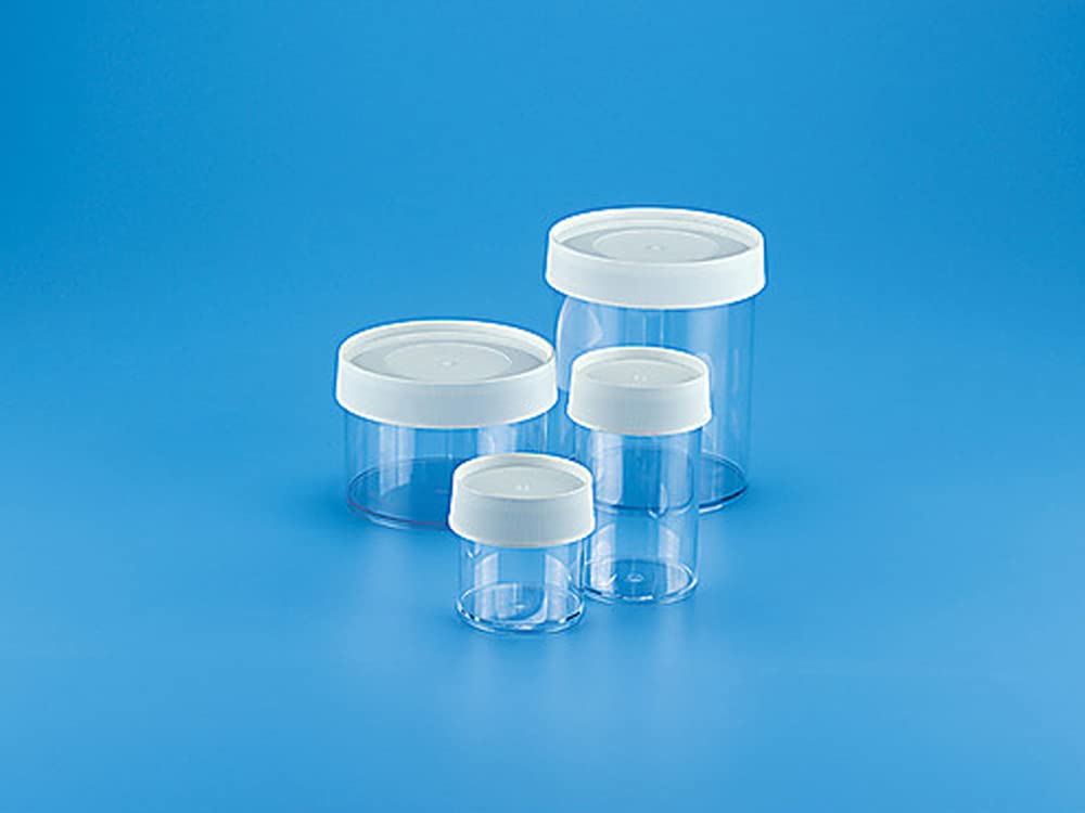 Tarsons 255758 32 oz Clear Polycarbonate Straight Sided Jars with 120mm White PP Lids - Pack of 16 | Ideal for Food Storage, Lab Samples & DIY Crafts