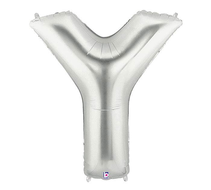 Large Silver Foil Letter Y Balloon for Birthday Parties, Baby Showers & Graduation Decorations