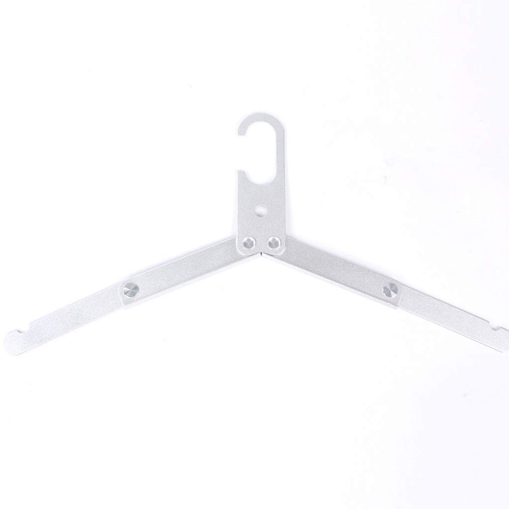 Portable Aluminum Alloy Folding Coat Hanger - Multi-Functional Travel Clothes Hanger for Outdoor, Camping & Business Trips (Silver) - Perfect for Hotels, Camping & Suitcase Organization
