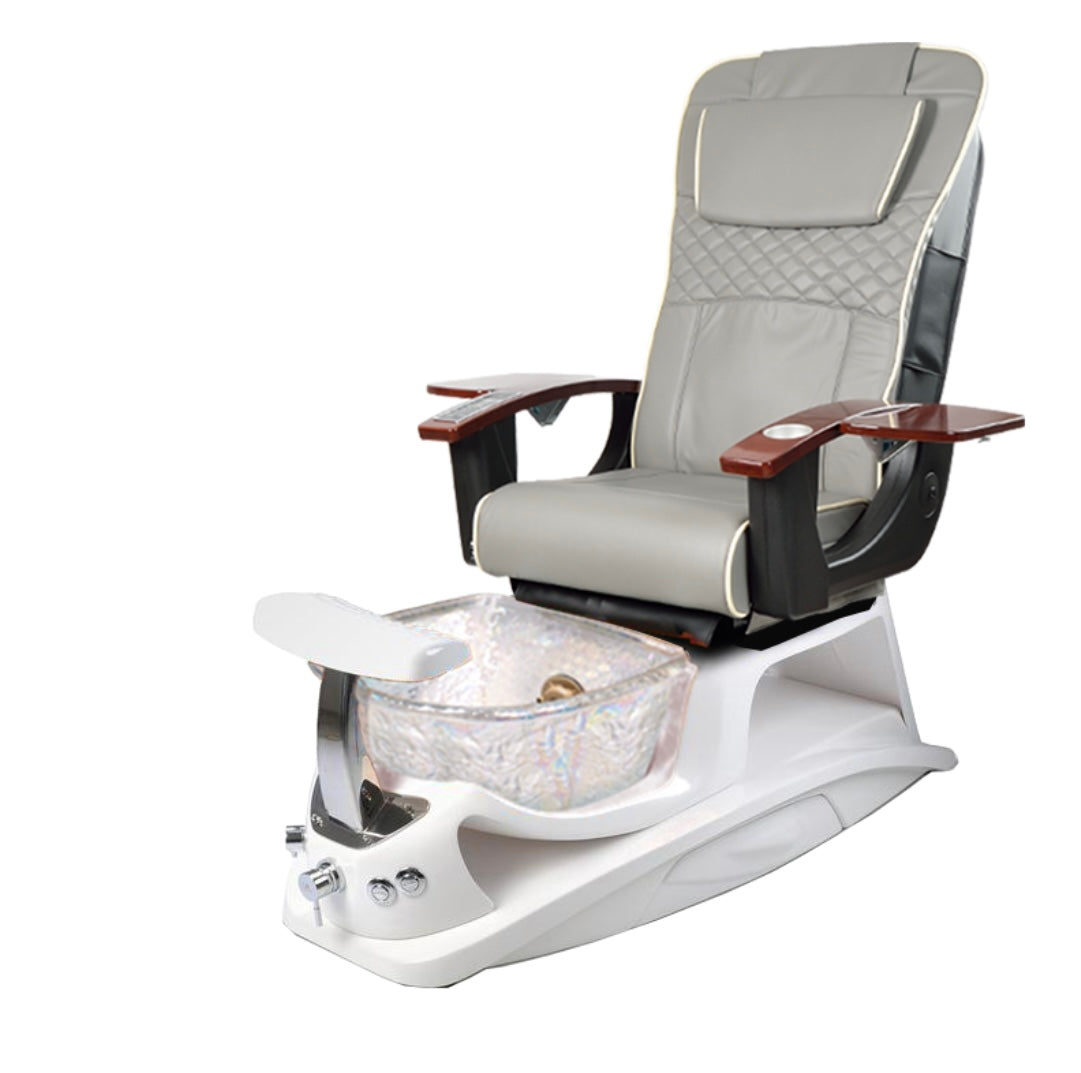 Argento Pedicure Spa Round Sink with Installation Kit - Compatible with ANS18 Pedicure Chair | Professional Nail Salon Equipment for Spa & Beauty Services