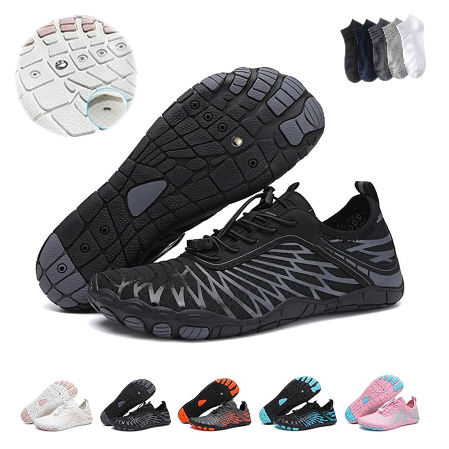 Giltpeak Copper Grounding Shoes for Women & Men - Barefoot Hiking & Outdoor Walking - Natural Earthing Footwear for Improved Balance & Wellness