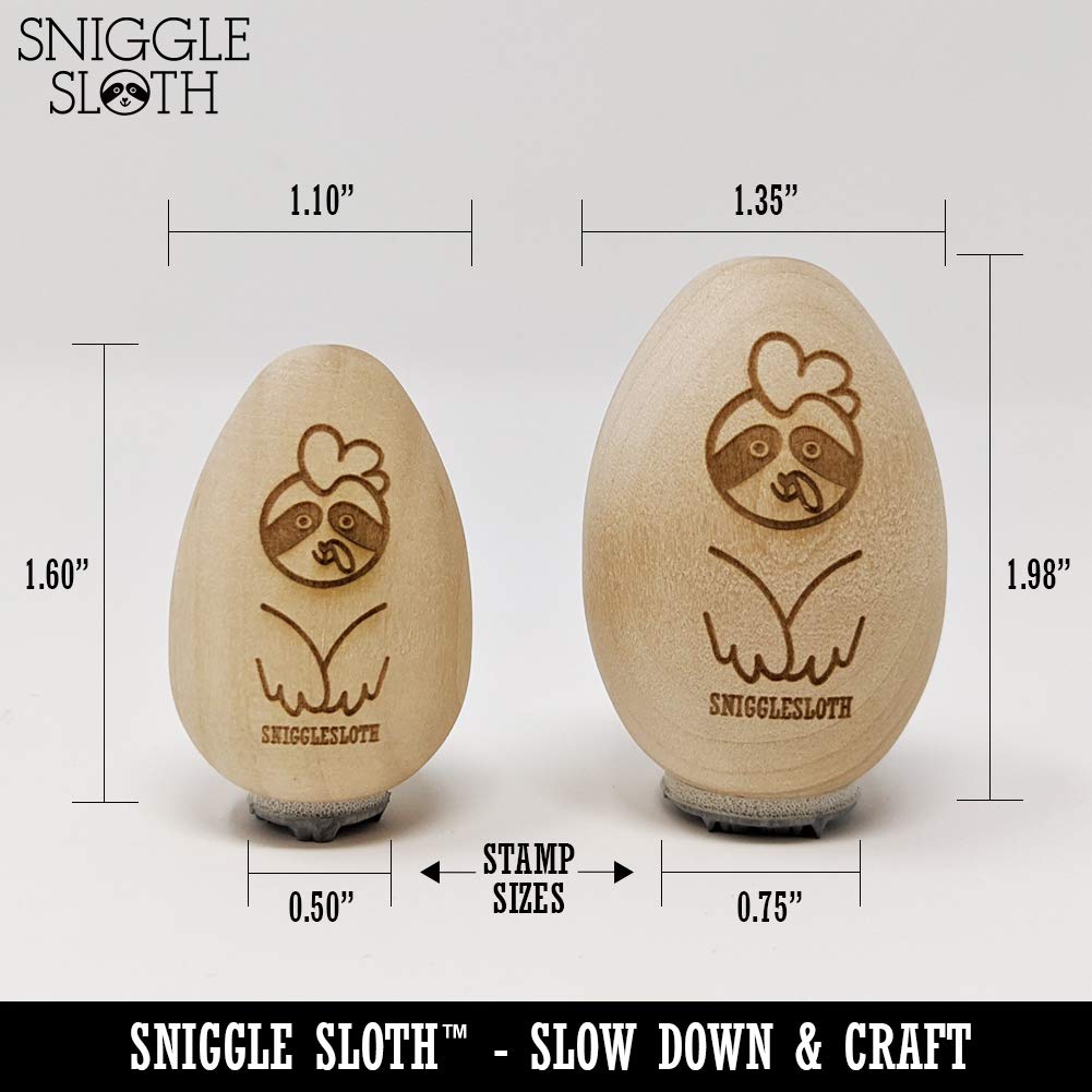 Duck Goose Footprint Track Chicken Egg Rubber Stamp - 3/4 Inch Small for DIY Crafts, Scrapbooking & Farmhouse Decor