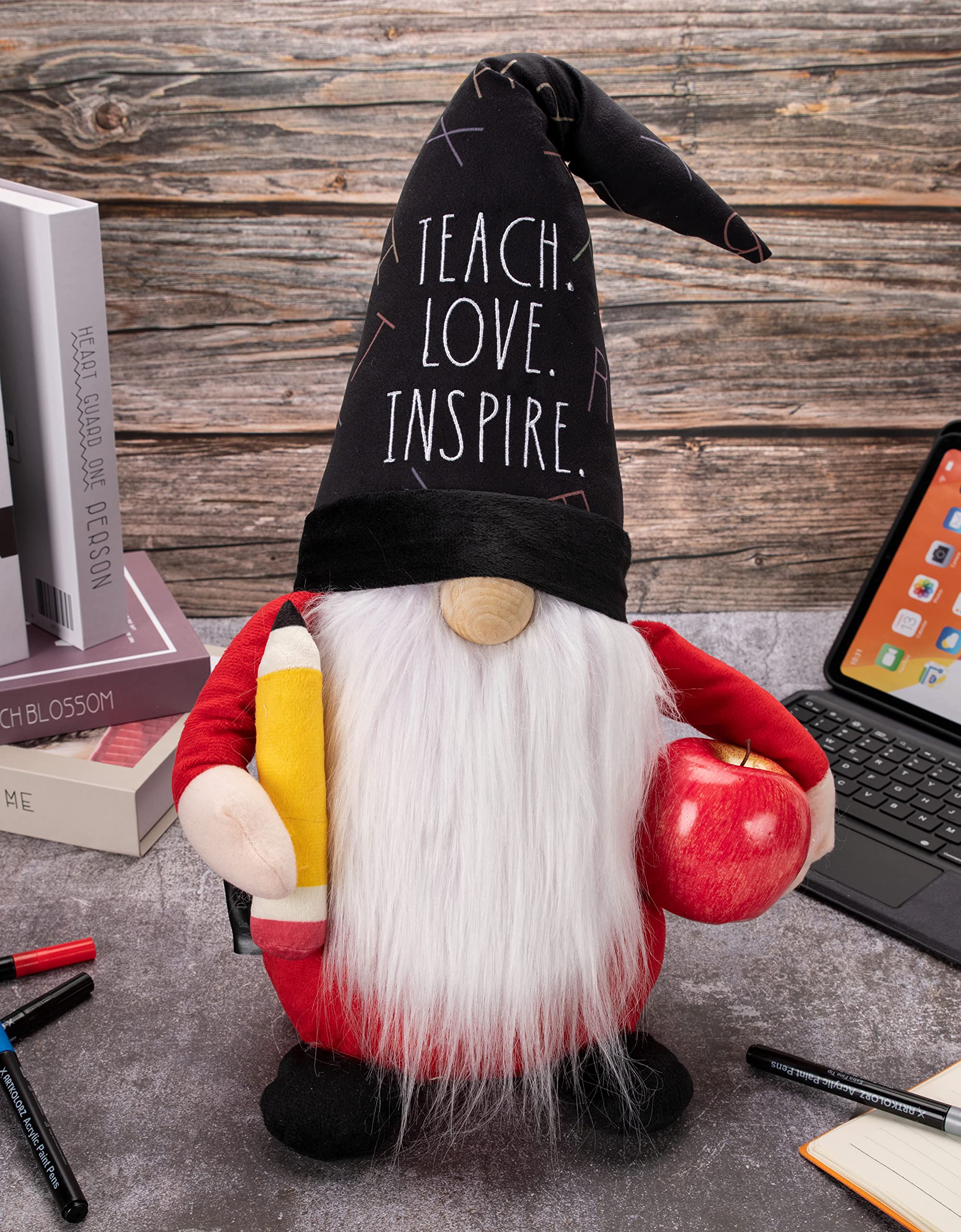Rae Dunn Teacher Gnome - Best Teacher Gift for Farmhouse Decor & Home Shelves