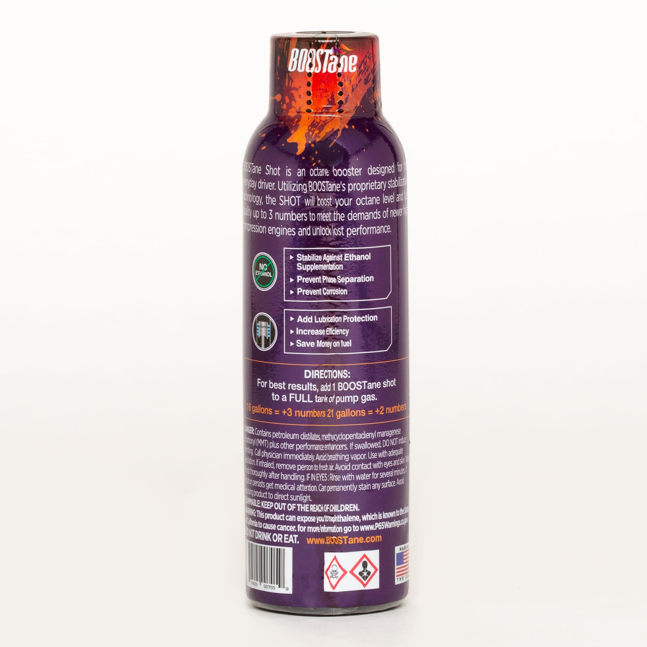 BOOSTane Professional Octane Booster (10 Pack) - Increase Fuel Performance for Racing, High-Performance Cars & Motorcycles - Premium Fuel Additive for Better Acceleration & Engine Protection