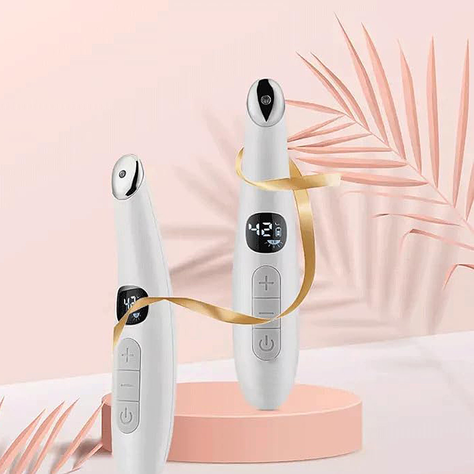 DermaGlow LED Eye Massage Rejuvenator - Anti-Aging Eye Therapy for Dark Circles & Puffiness | At-Home Spa Treatment for Relaxation & Skincare