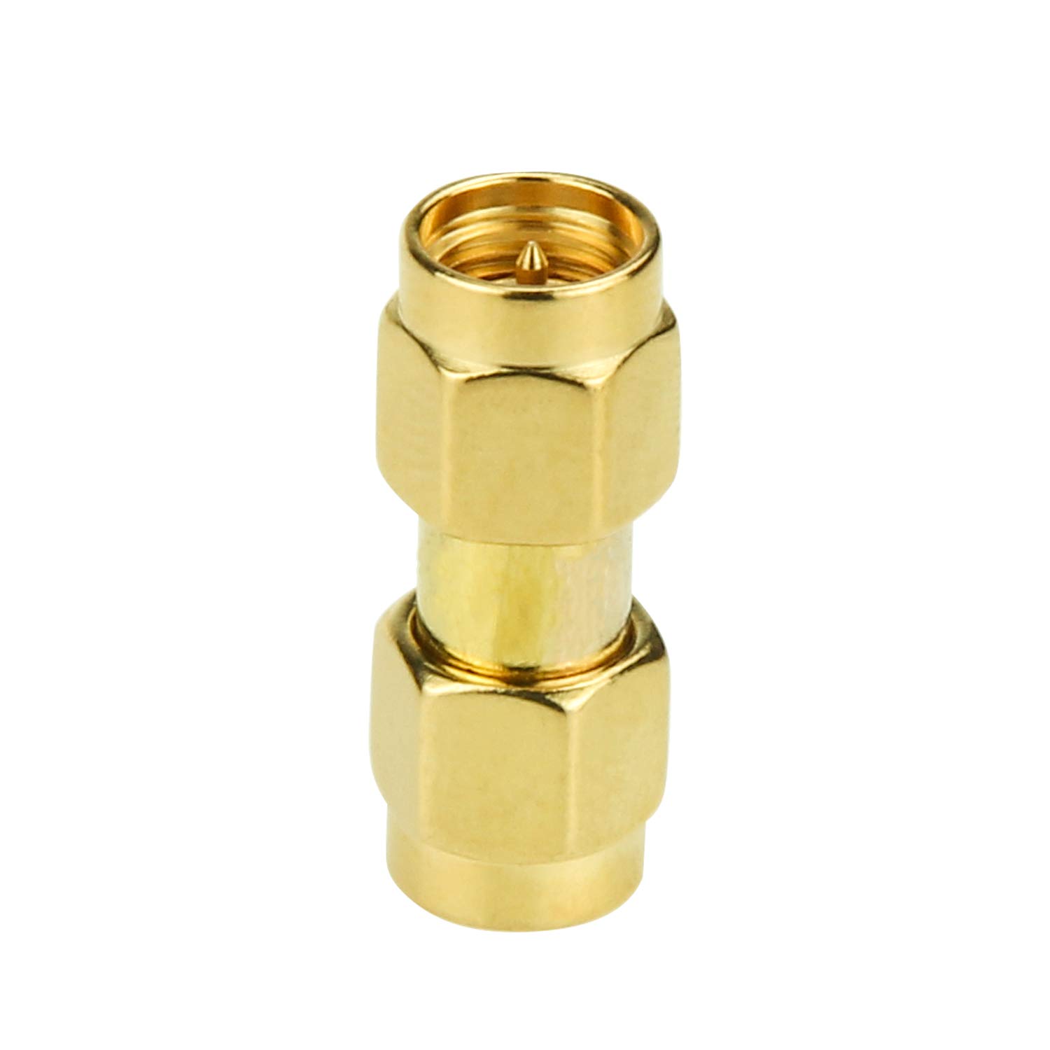 2 Pack SMA Male to SMA Male Adapter Coupler - RF Coaxial Connector for Antenna, Radio, WiFi, Router, Ham Radio & CCTV Installation