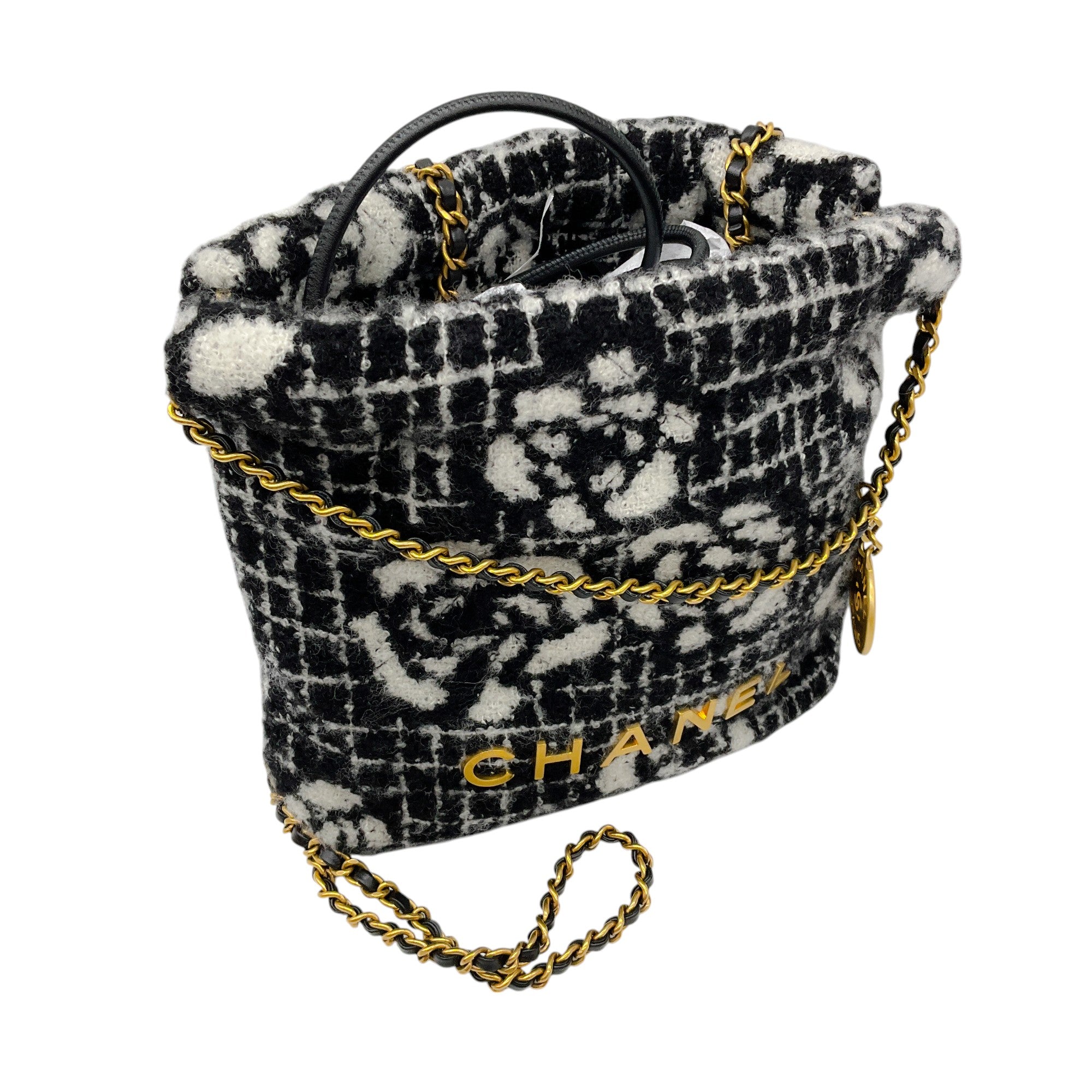 Chanel 2022 Black White Gold Hardware Camellia Hobo Bag - Luxury Designer Shoulder Bag for Women, Perfect for Parties, Date Nights & Special Occasions
