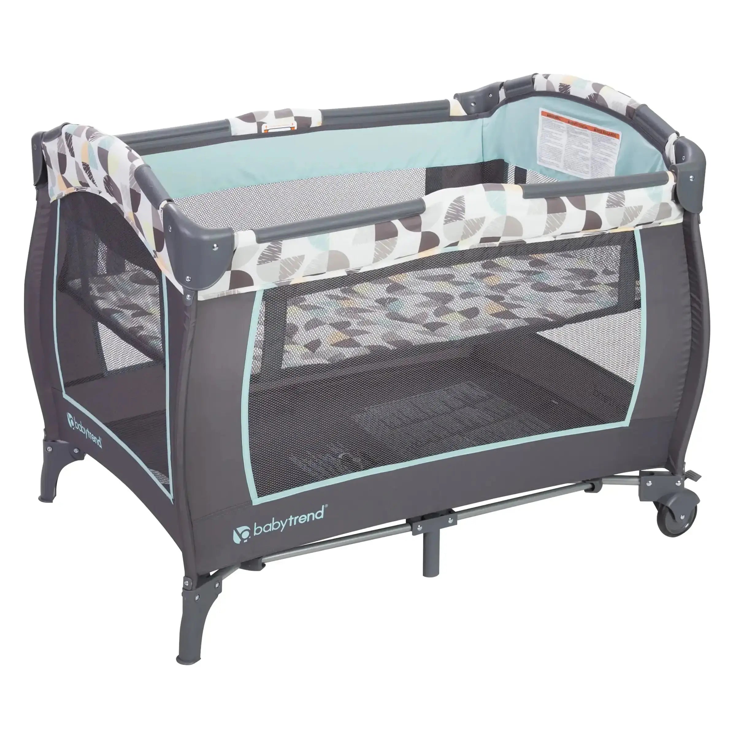 Trend E Nursery Center® Playard - Portable Baby Playpen with Breathable Mesh, Lightweight & Foldable for Travel, Home, Daycare - Safe Play Area for Infants & Toddlers