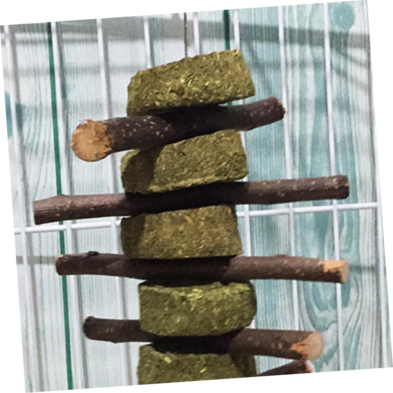 2 Pack Hanging Hamster Chew Toys - Organic Pet Snacks for Parrots, Rabbits, Guinea Pigs & Chinchillas - Small Animal Dental Health Molar Rod - Perfect for Cage Enrichment & Stress Relief