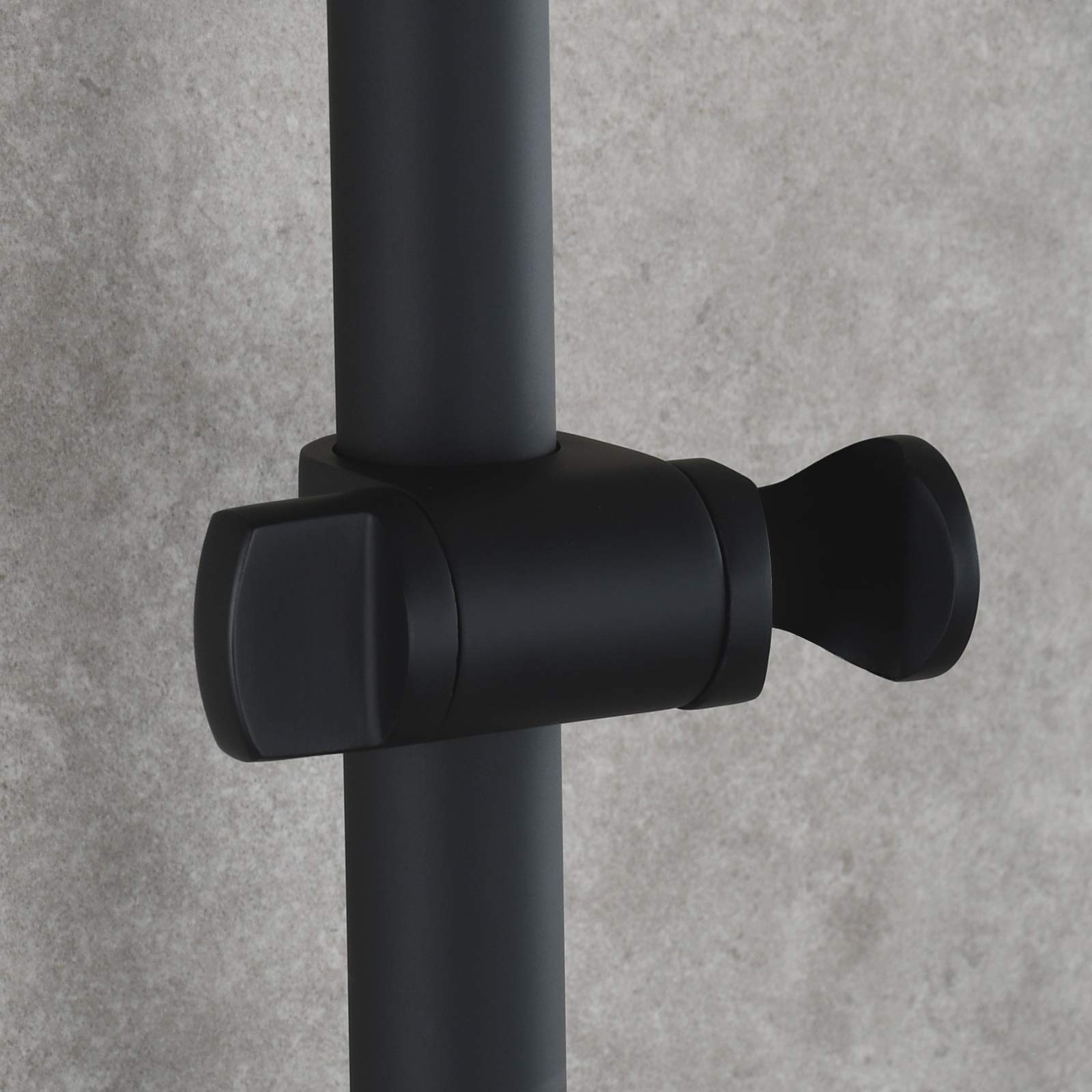 Self-Adhesive Handheld Shower Set - 31.5 Inch (80cm) Adjustable Slide Bar with Detachable Shower Head & Hose - Black (SBH233BF) for Bathroom, RV, and Pet Washing
