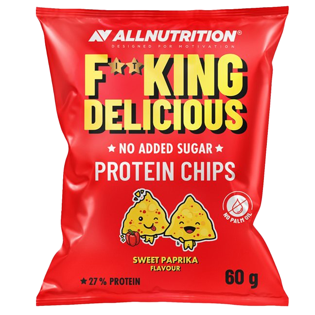 Allnutrition Fitking Delicious Protein Chips - Sweet Paprika Flavor, 60g | High Protein Snack for Fitness, Keto & Low Carb Diet | Perfect for Post-Workout, On-the-Go & Healthy Lifestyle