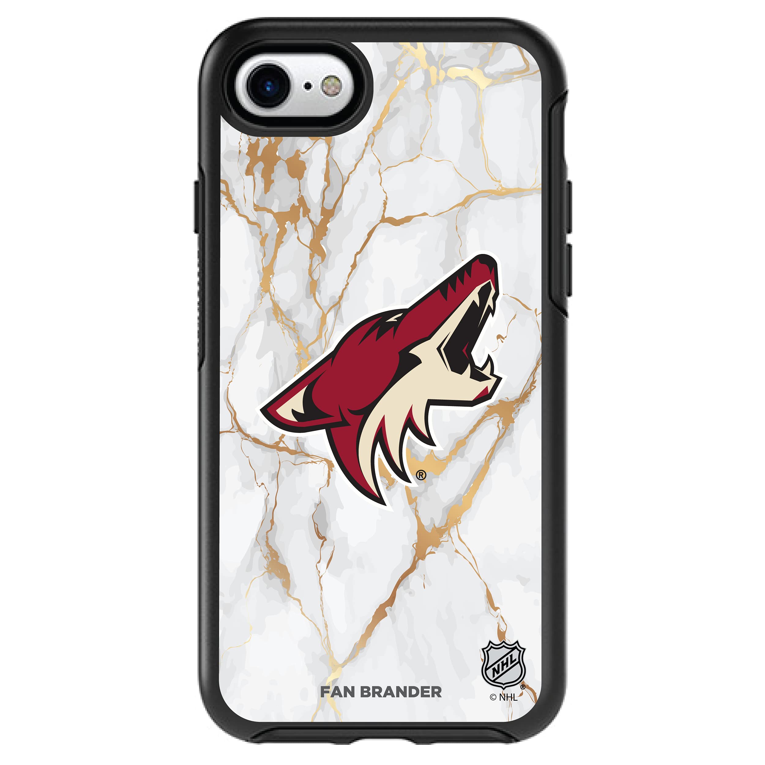 NHL OtterBox Symmetry iPhone Case - White Marble Design for Sports Fans