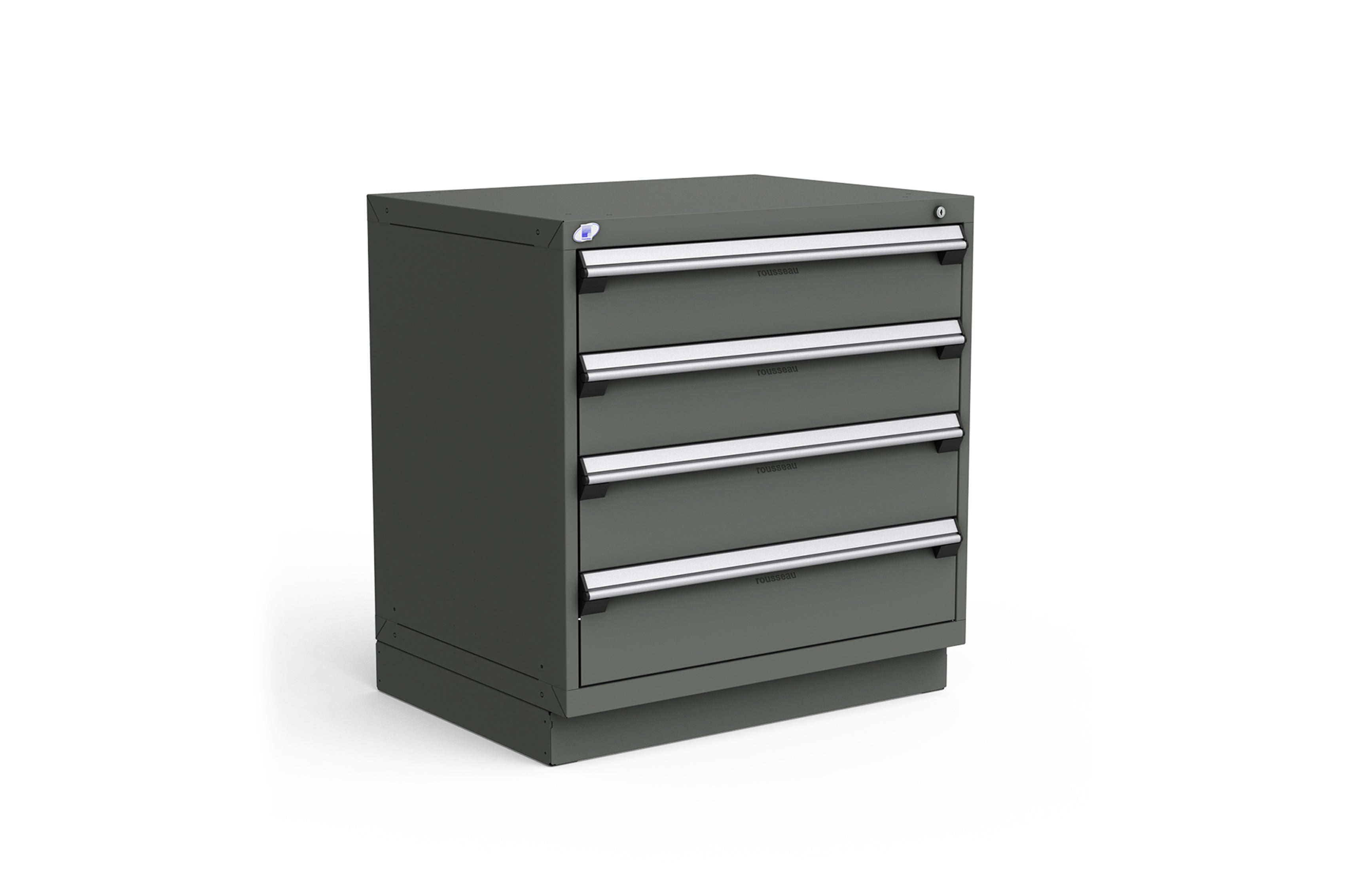 Rousseau 4 Drawer Storage Cabinet - Modern Wooden Dresser for Bedroom & Living Room Organization - Perfect for Clothes, Toys, and Home Decor Storage