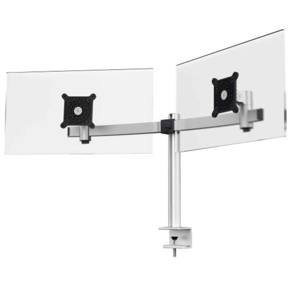 Durable Dual Monitor Mount Stand for 2 Screens 21-27 Inch - Adjustable Height, Rotate & Tilt - VESA 75/100 Compatible - Ergonomic Clamp-on Desk Mount for Home Office & Gaming Setup