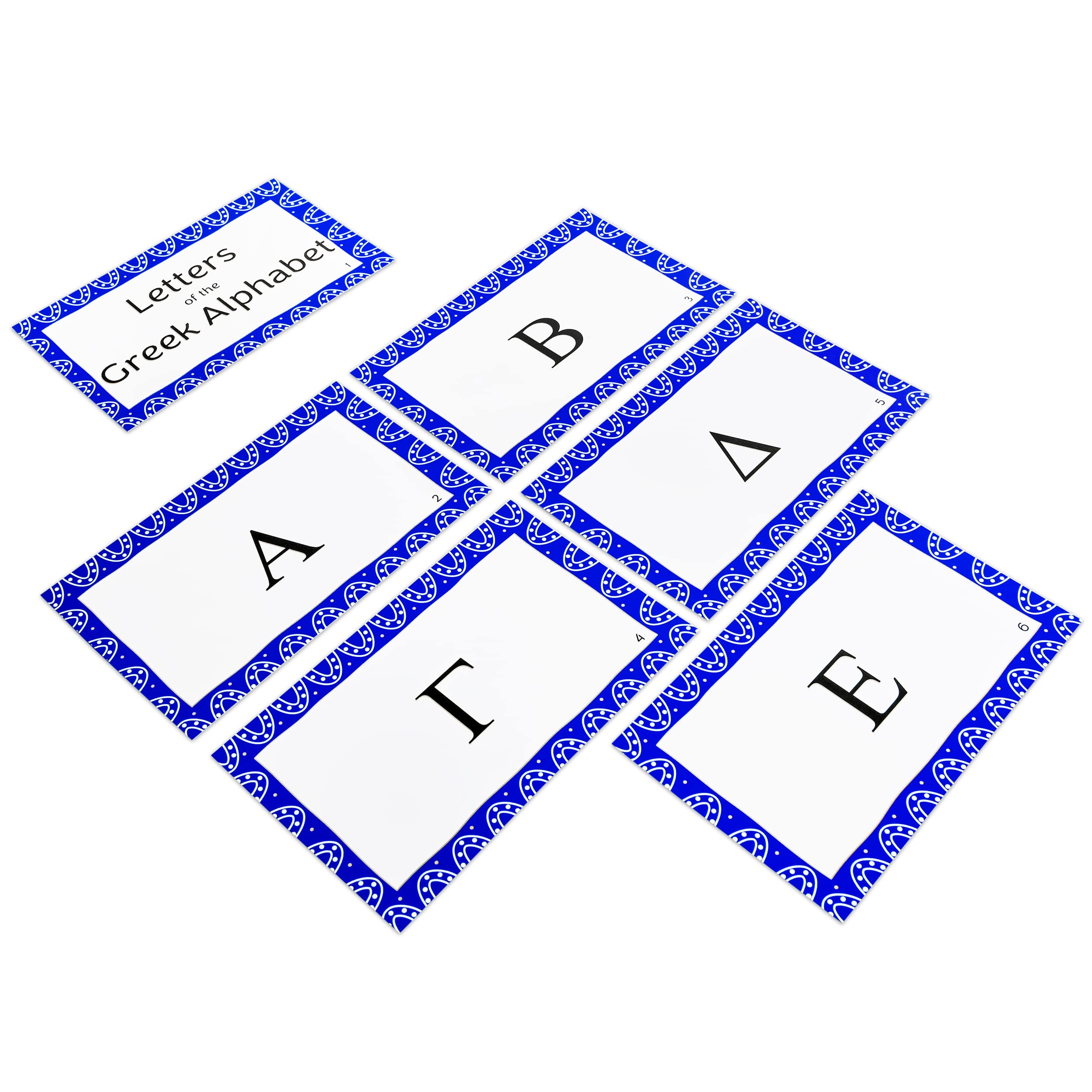 Pat's Flash Cards - 49 Greek Alphabet Learning Cards for Kids & Adults | Perfect for Language Study, Memory Games & Classroom Activities