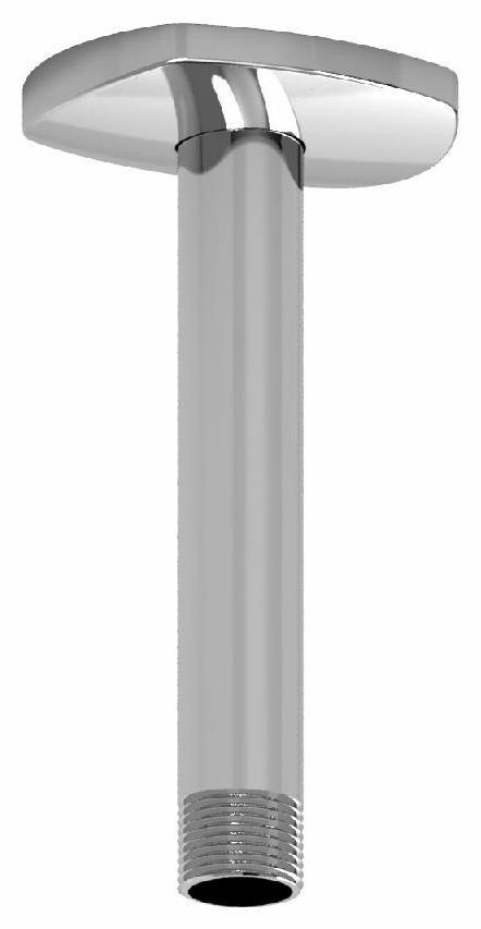 6-Inch Ceiling Mount Shower Arm with Oval Escutcheon - Chrome Finish 598C RIOBEL for Modern Bathroom Renovation and Spa Shower Installation