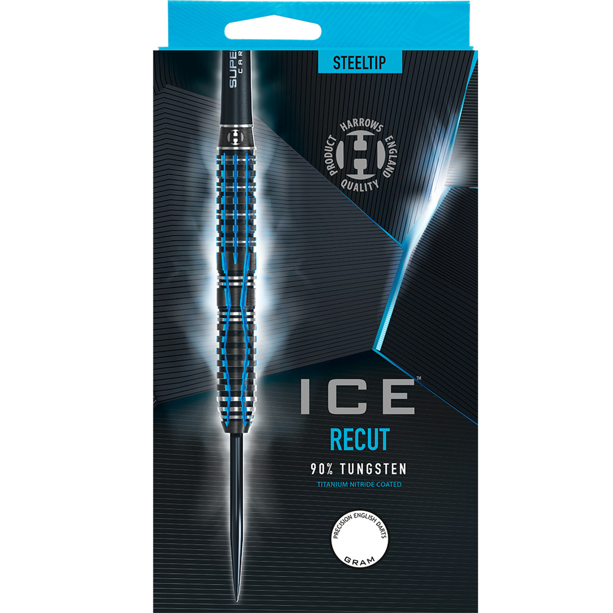 Premium Harrow Ice Recut 90% Steel Tip Darts - Professional Darts Set for Bars, Tournaments & Home Game Rooms - Perfect for Competitive Play & Casual Entertainment