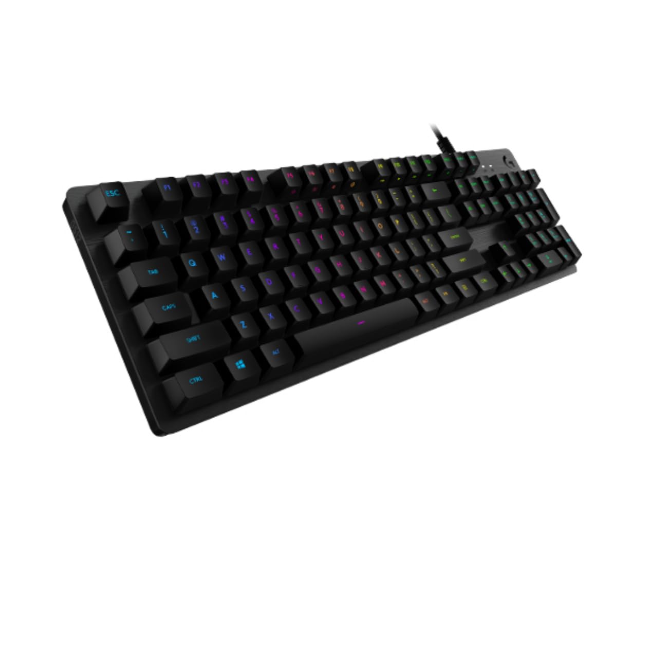 Logitech G512 Mechanical Gaming Keyboard - RGB LIGHTSYNC, Backlit Keys, GX Brown Tactile Switch, Brushed Aluminum Frame, Customizable Keys, USB, QWERTY Italian Layout, Black - Perfect for PC Gaming & Office Work