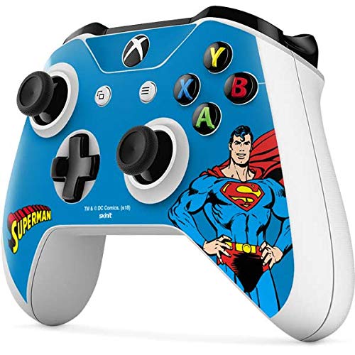 Officially Licensed Warner Bros Superman Skin for Xbox One S Controller - Custom Gaming Decal for Enhanced Grip & Style - Perfect for Gamers & Collectors