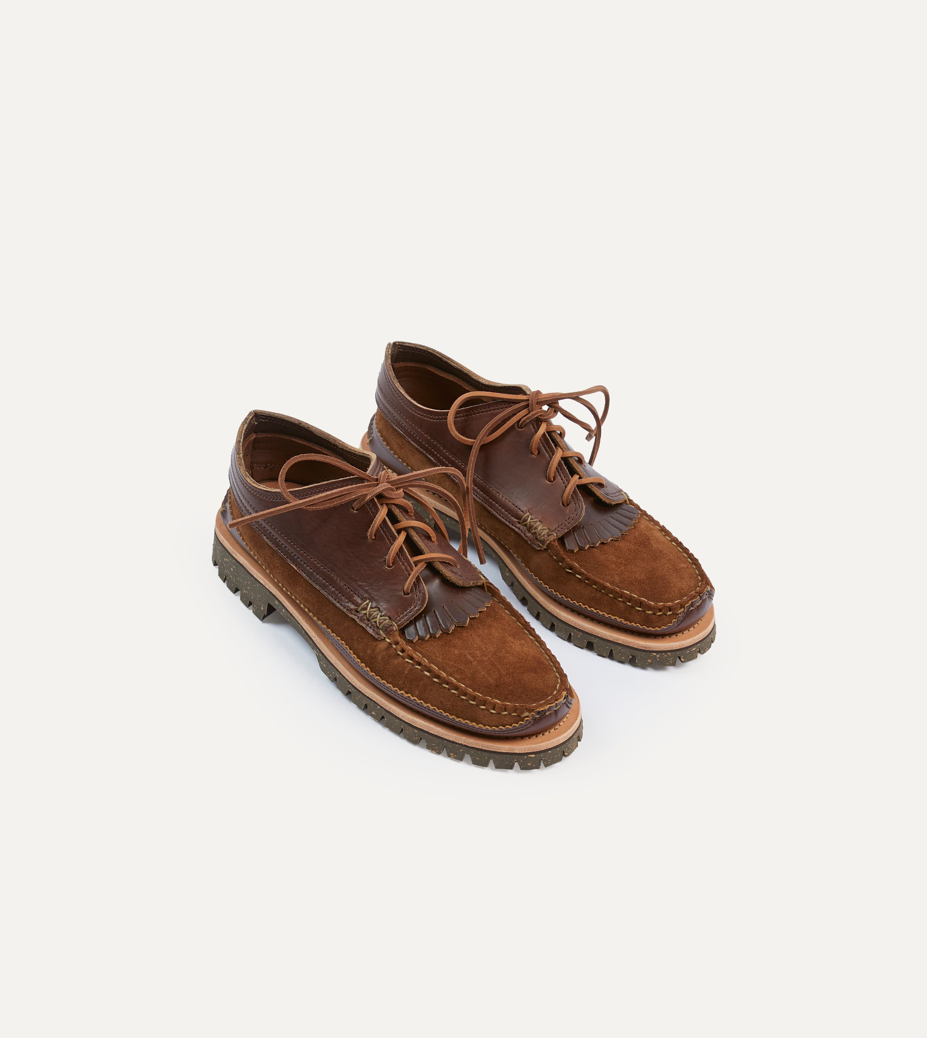 Yuketen Brown Leather Maine Guide Oxford Shoes for Men - Classic Casual & Outdoor Walking - Perfect for Hiking, Travel, and Everyday Wear