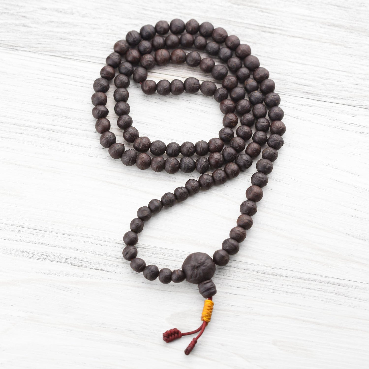 Authentic Antique Bodhi Enlightenment Mala Beads - 108 Prayer Beads for Meditation, Yoga & Spiritual Practice - Buddhist Prayer Necklace for Mindfulness & Stress Relief