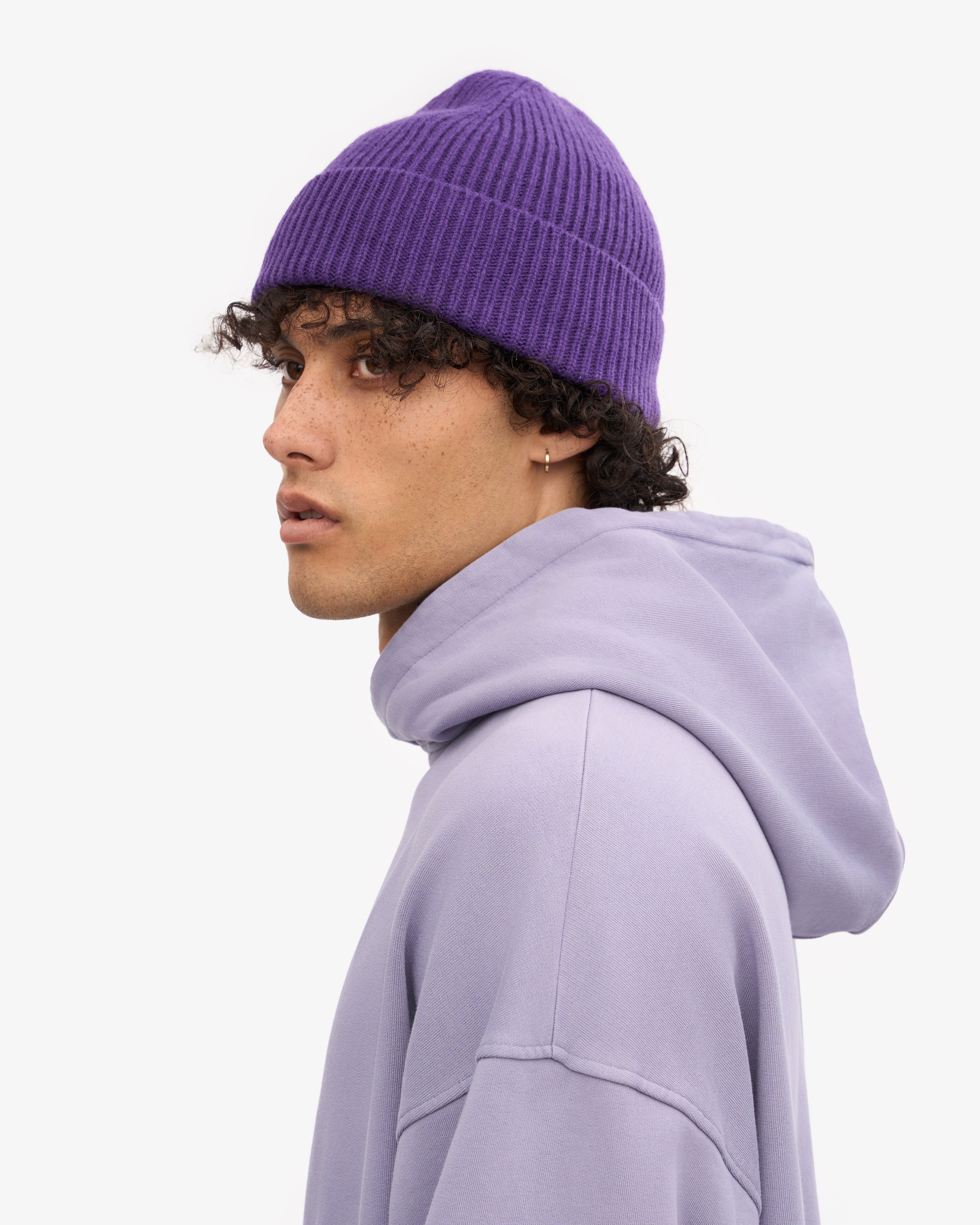 Premium Merino Wool Beanie Hat for Men & Women - Ultra Violet Winter Beanie - Soft Warm Knit Hat for Skiing, Hiking & Outdoor Activities