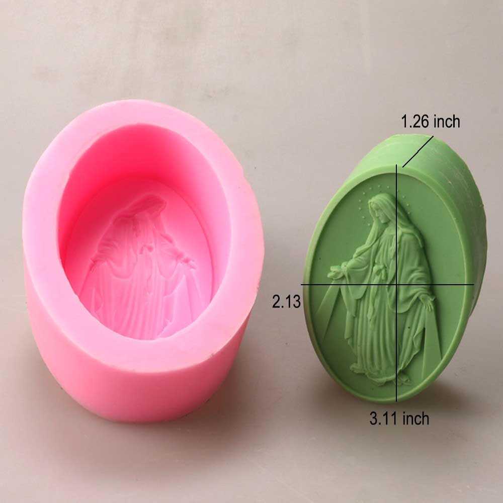 Premium Silicone Soap Molds Kit - DIY Soap Making Supplies & Resin Molds - Virgin Mary Silicone Candle Molds (12280) for Handmade Soaps, Candles, Resin Art - Perfect for Home Crafting, Gifts & Religious Decorations