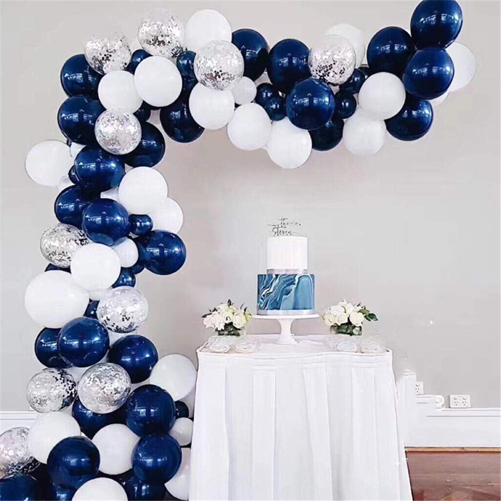 Premium Latex Balloon Arch Garland Kit with Confetti Balloons & Tying Tool - Party Decor for Weddings, Birthdays, Baby Showers & Special Events