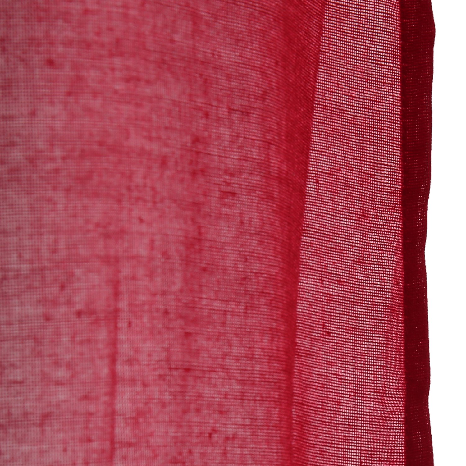 Deconovo Sheer Curtains 52x95 Inches - Light Filtering Red Window Drapes for Living Room & Bedroom - Soft Voile Panels for Privacy & Sun Protection