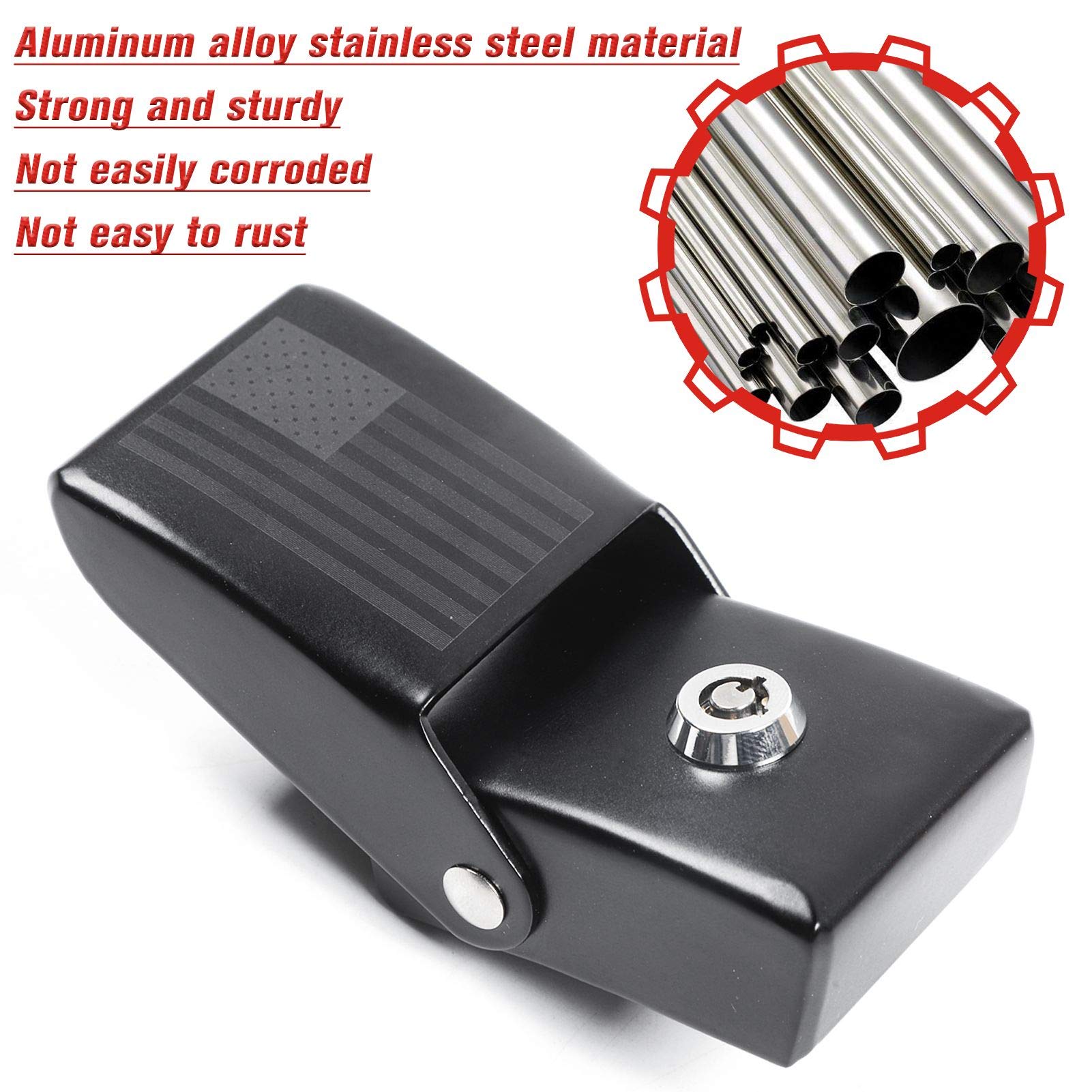 **Aluminum Alloy Hood Latches Locking Kit for 2007-2018 Jeep Wrangler JK/JKU & 2018-2025 JL/JLU/Gladiator JT - Secure Off-Road & Adventure Protection**
