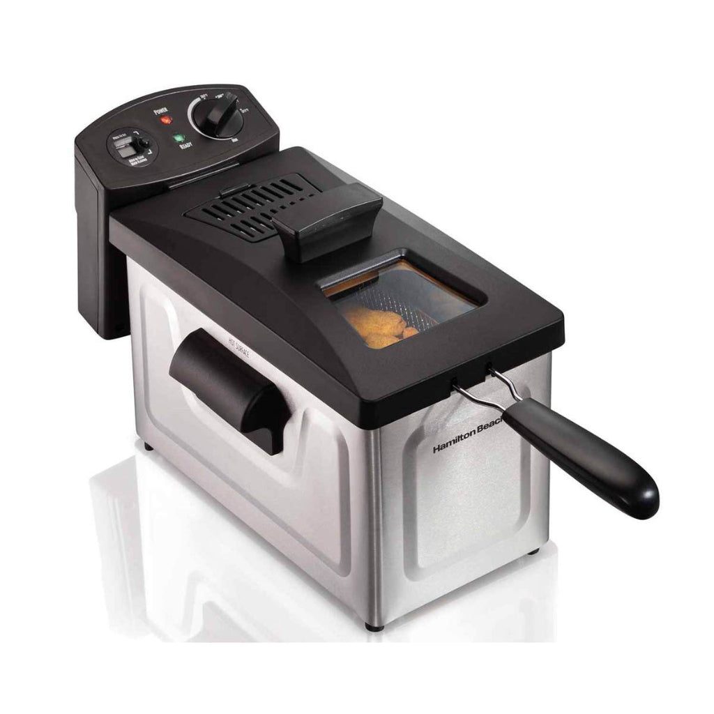 HAMILTON BEACH 35033C 12-Cup Oil Capacity Deep Fryer - Perfect for Home Cooking, Parties & Restaurant-Style Meals