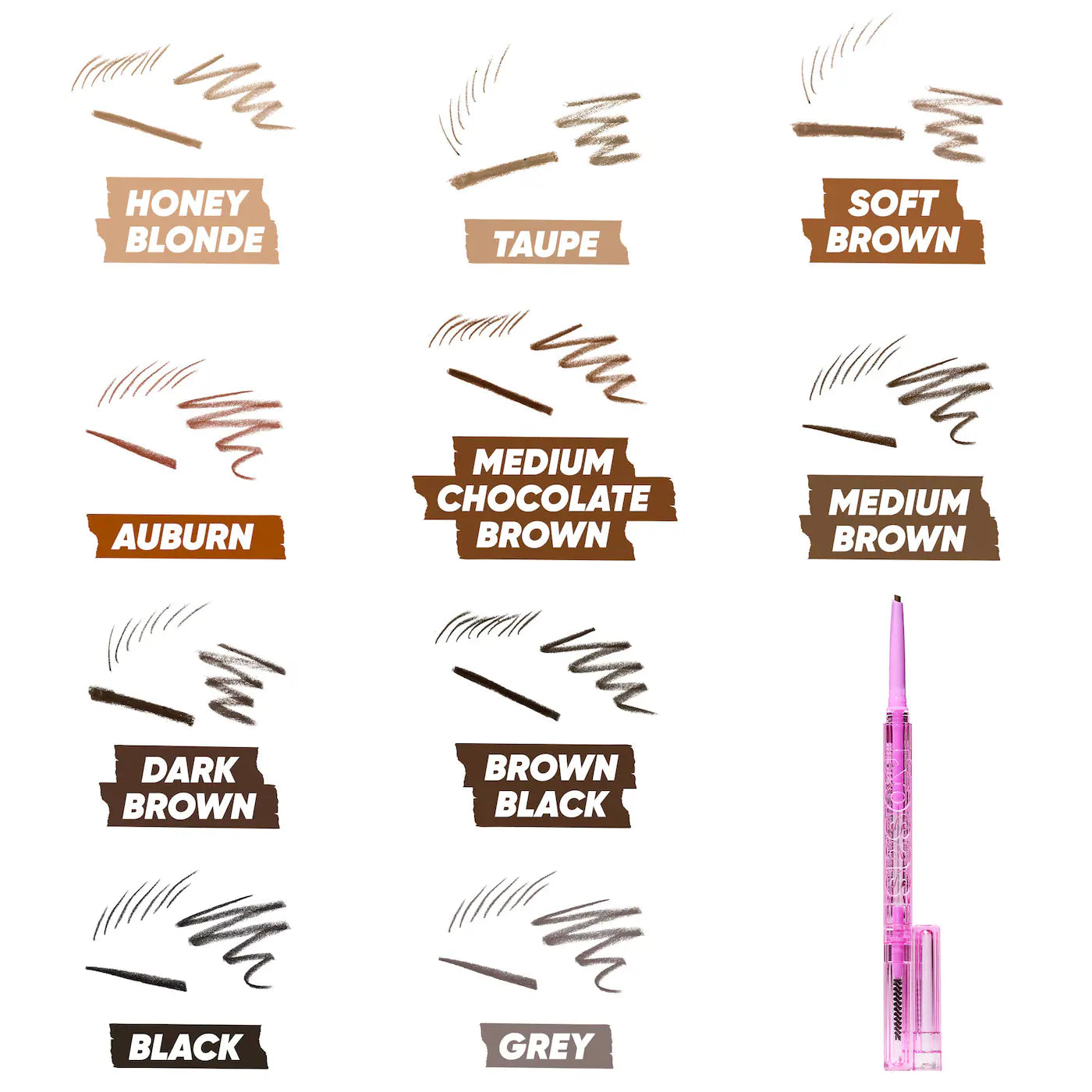 Kosas Brow Pop Dual Action Eyebrow Pencil - Fill & Shape with Precision (Multiple Shades) | New in Box | Perfect for Everyday Makeup & Professional Looks