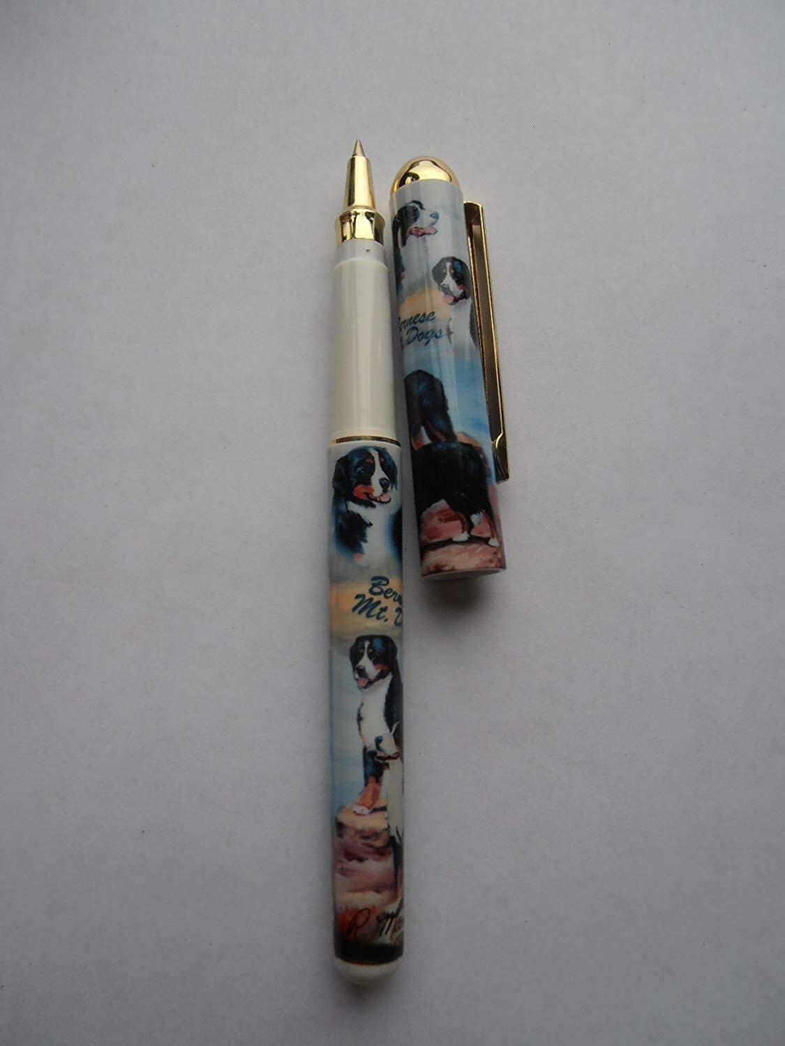 Premium Bernese Mountain Dog Themed Designer Pens - Set of 50 - Perfect for Pet Lovers, Office Supplies & Gift Giving - Wholesale Bulk Pack by Ruth Maystead