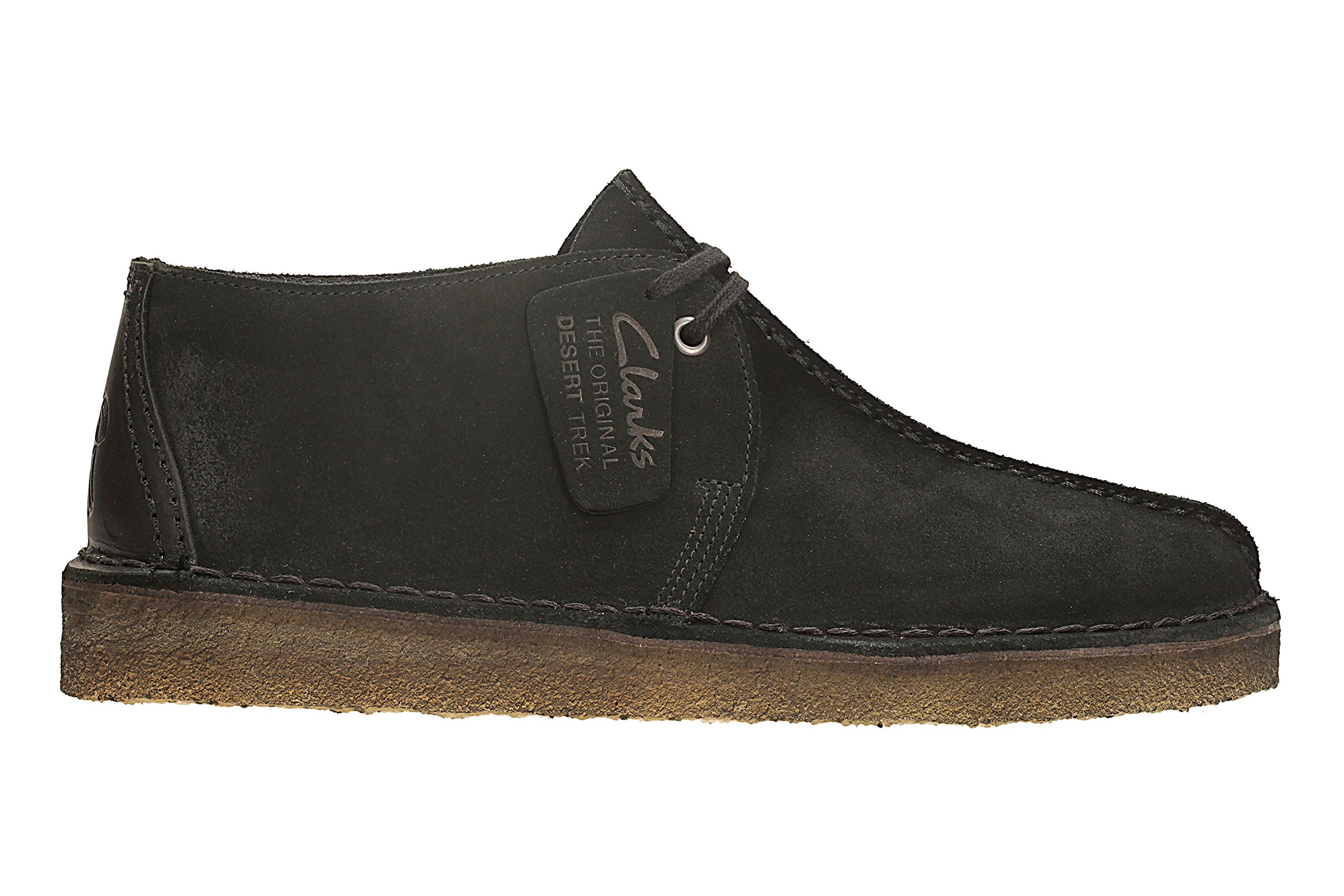 CLARKS Originals Men's Desert Trek Black Suede Casual Shoes Size 9.5 US - Comfortable Walking & Outdoor Lifestyle Footwear for Everyday Wear