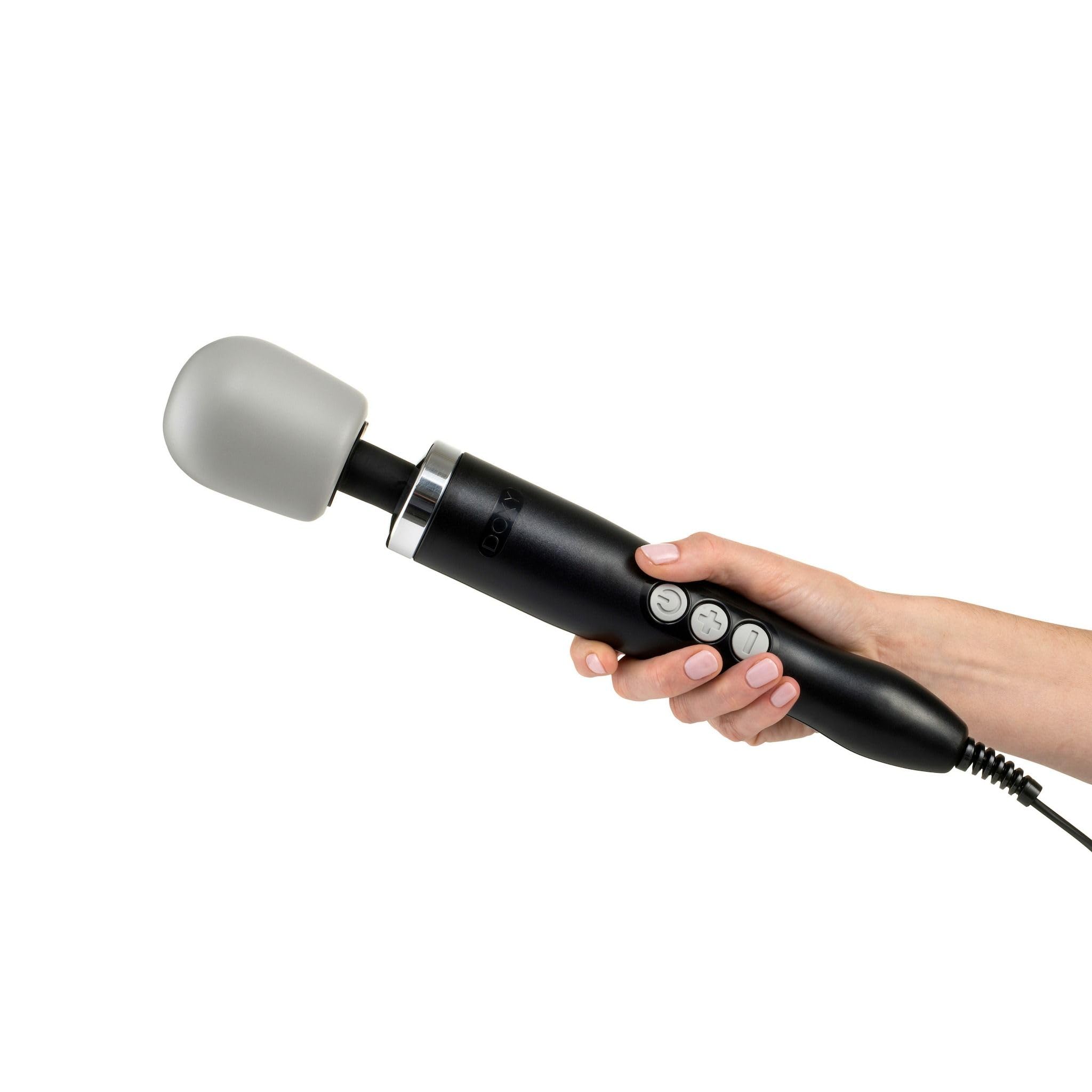 Doxy Massager - Powerful Personal Massager for Muscle Relief & Relaxation, Black (EU Plug) - Perfect for Home, Travel & Spa Use