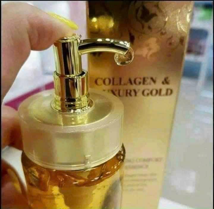 24K Gold Collagen Essence - Anti-Wrinkle & Revitalizing Face Serum (150ml/5.07oz) | Korean Skincare for Youthful Glow | Perfect for Night Routine & Anti-Aging Care