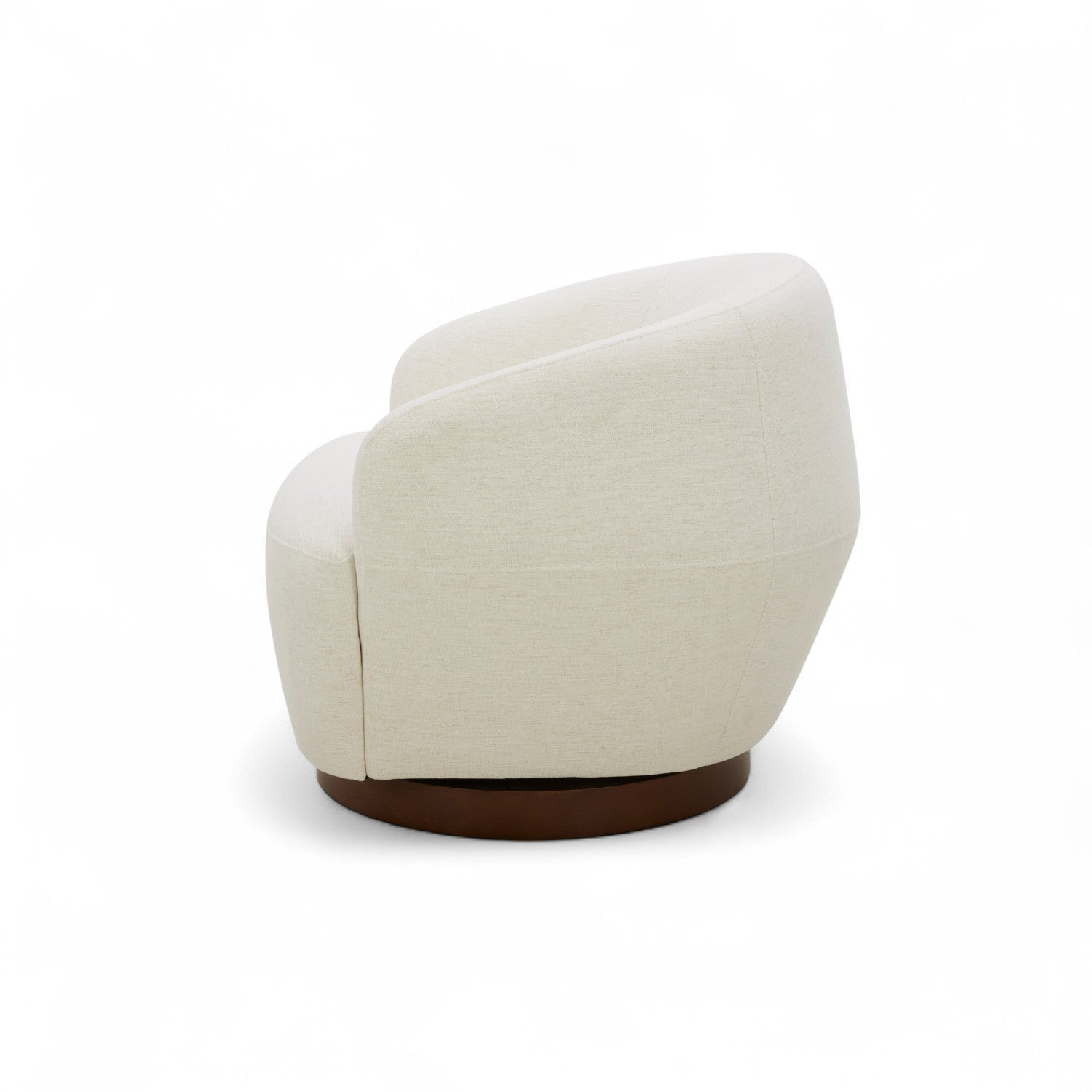 Swivel Chair with Crypton® Fabric - Modern Pod Design for Living Room, Office & Lounge - Nomad Snow Color - Comfortable & Stylish Seating Solution